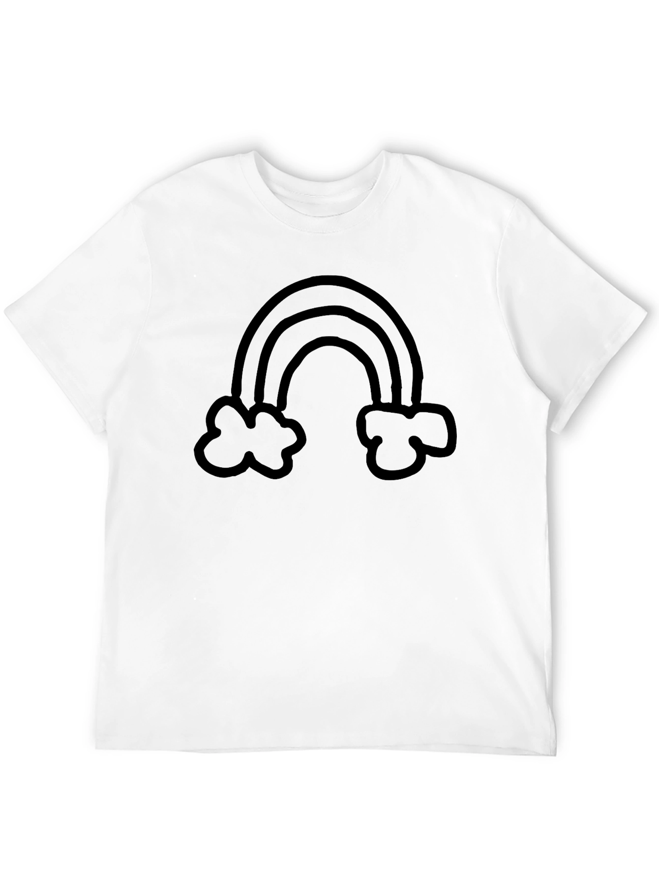 Black Black Rainbow Graphic Tee - Men's Short Sleeve Casual Shirt view 12