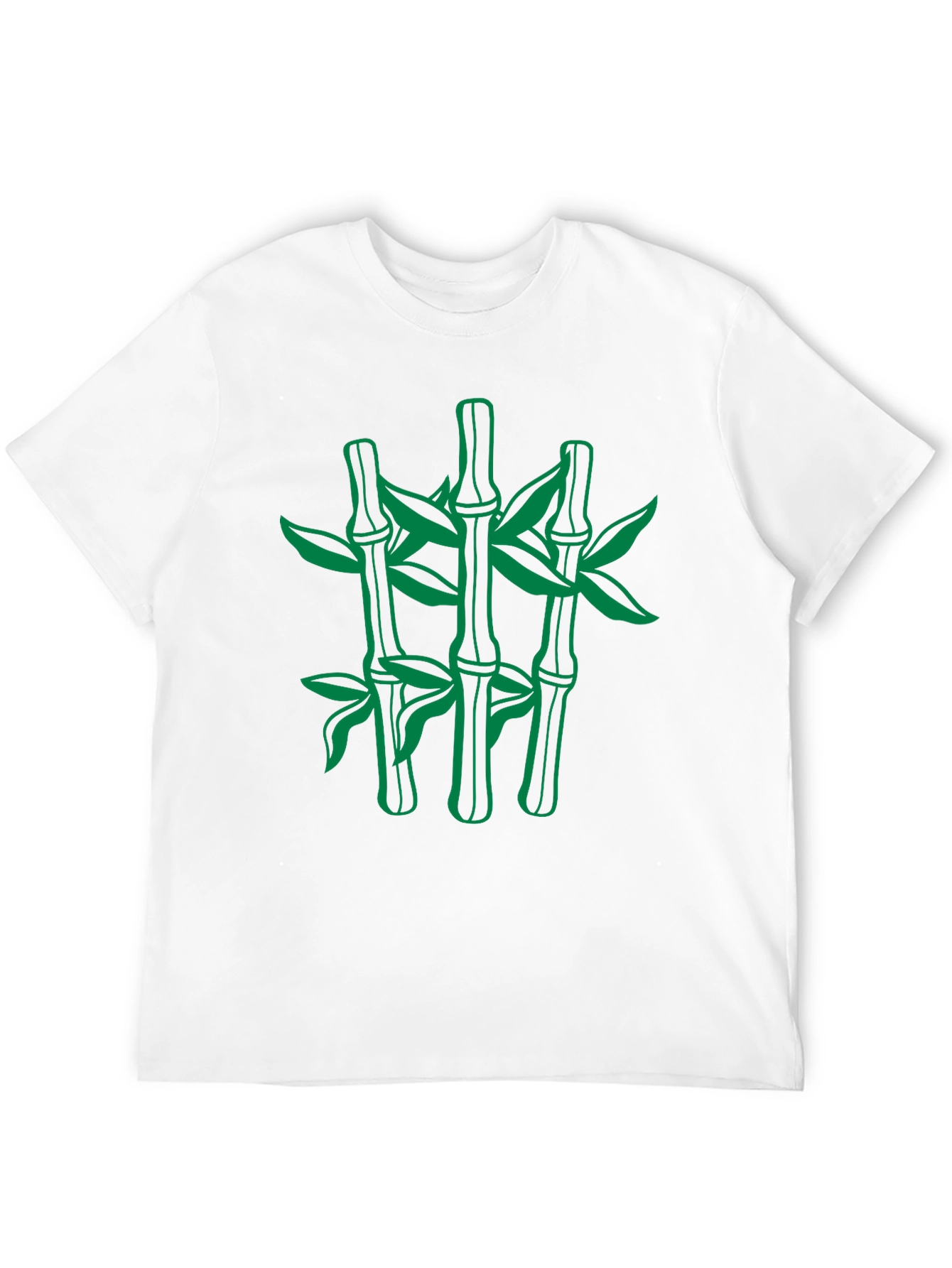 Black Bamboo Graphic Black T-Shirt - Nature Inspired Design view 12