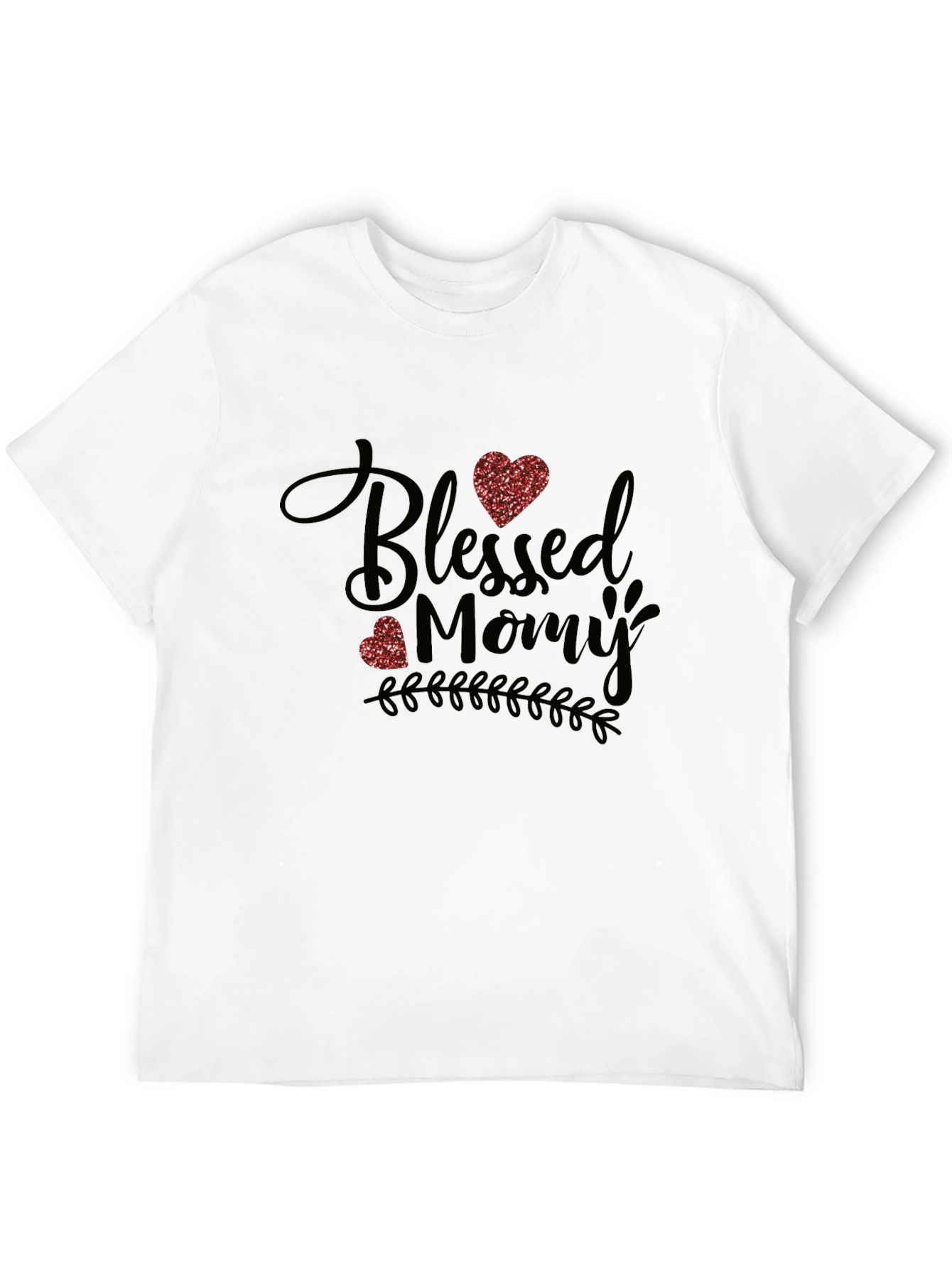 Black Blessed Mommy T-Shirt - Cute Mother's Day Tee view 12