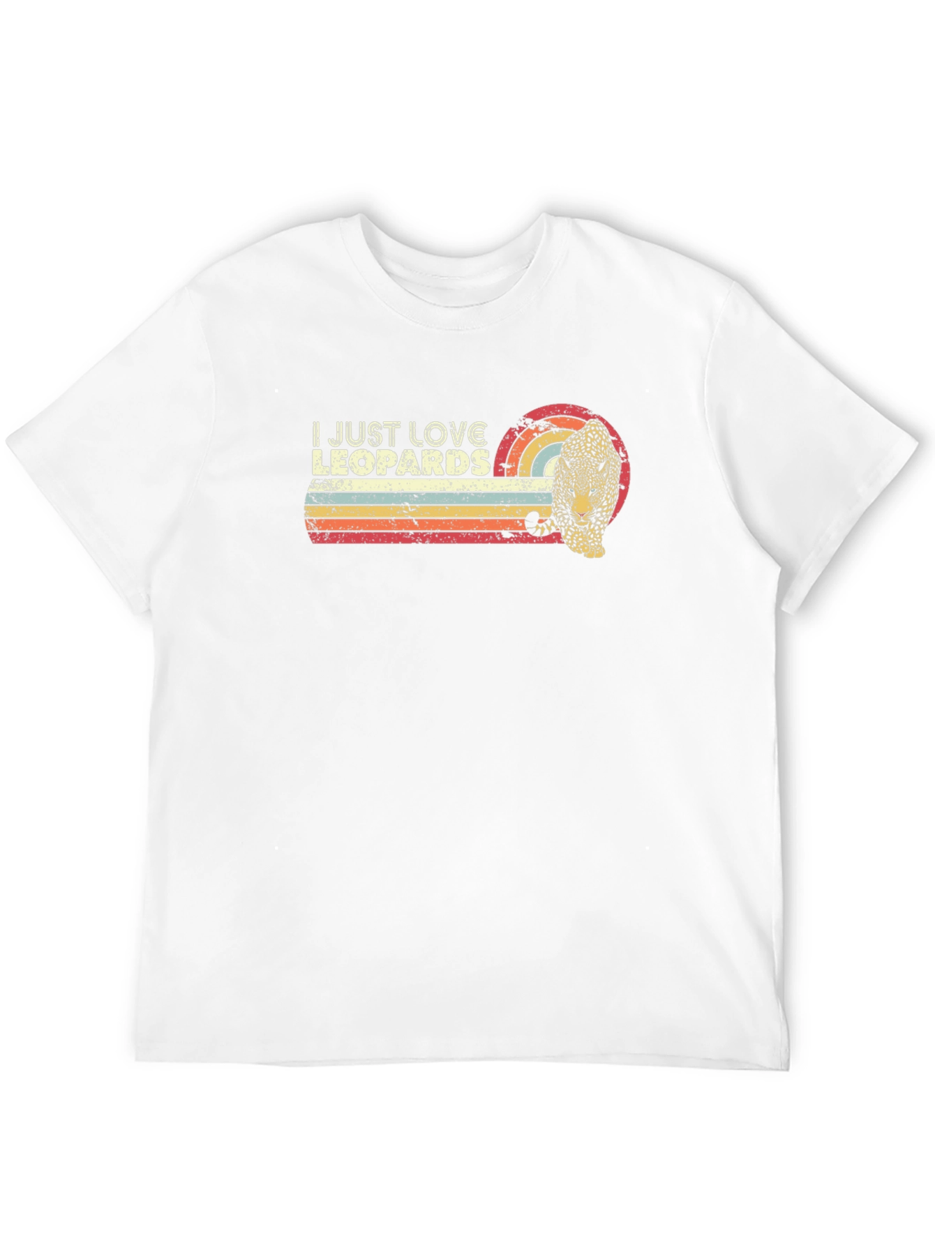 Black I Just Love Leopards Retro Graphic Tee view 12