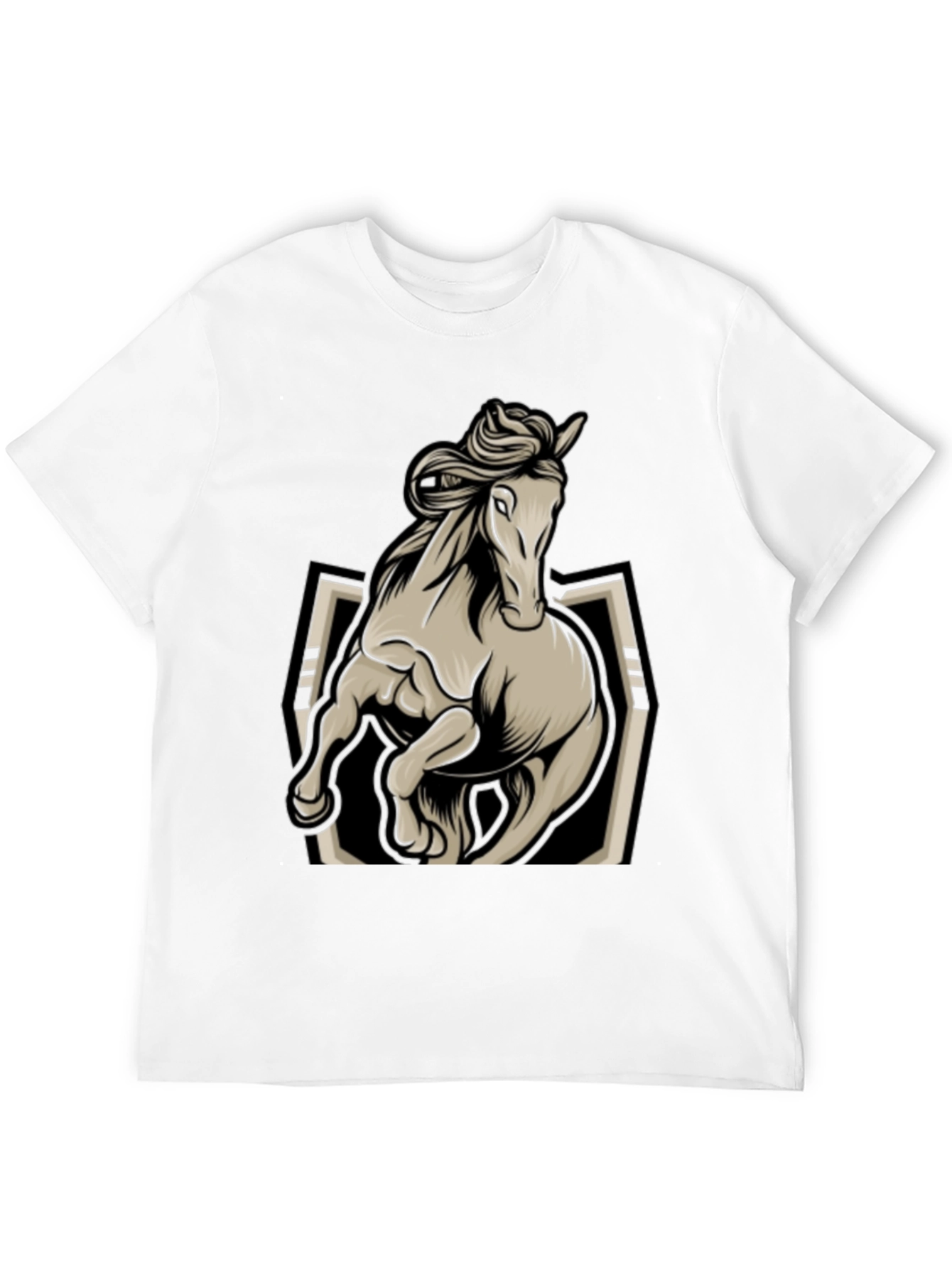 Black Horse Graphic Tee - Stylish Black Men's T-Shirt view 12