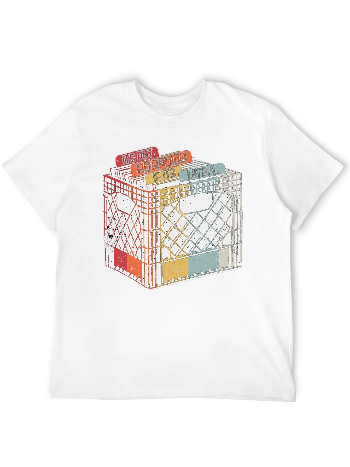 Black Vintage Vinyl Record Collector T-Shirt view 12