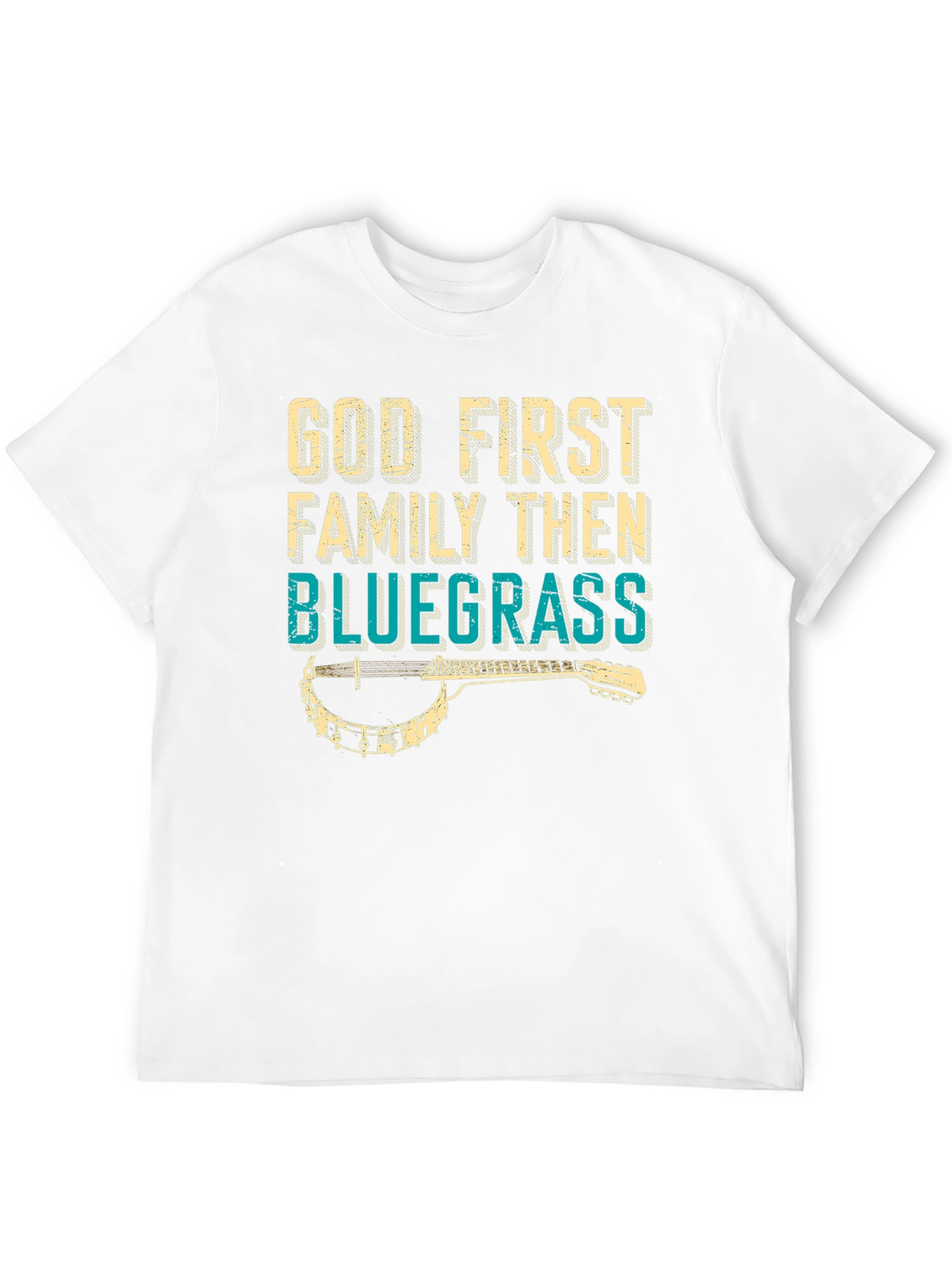 Black God First Family Then Bluegrass T-Shirt view 12