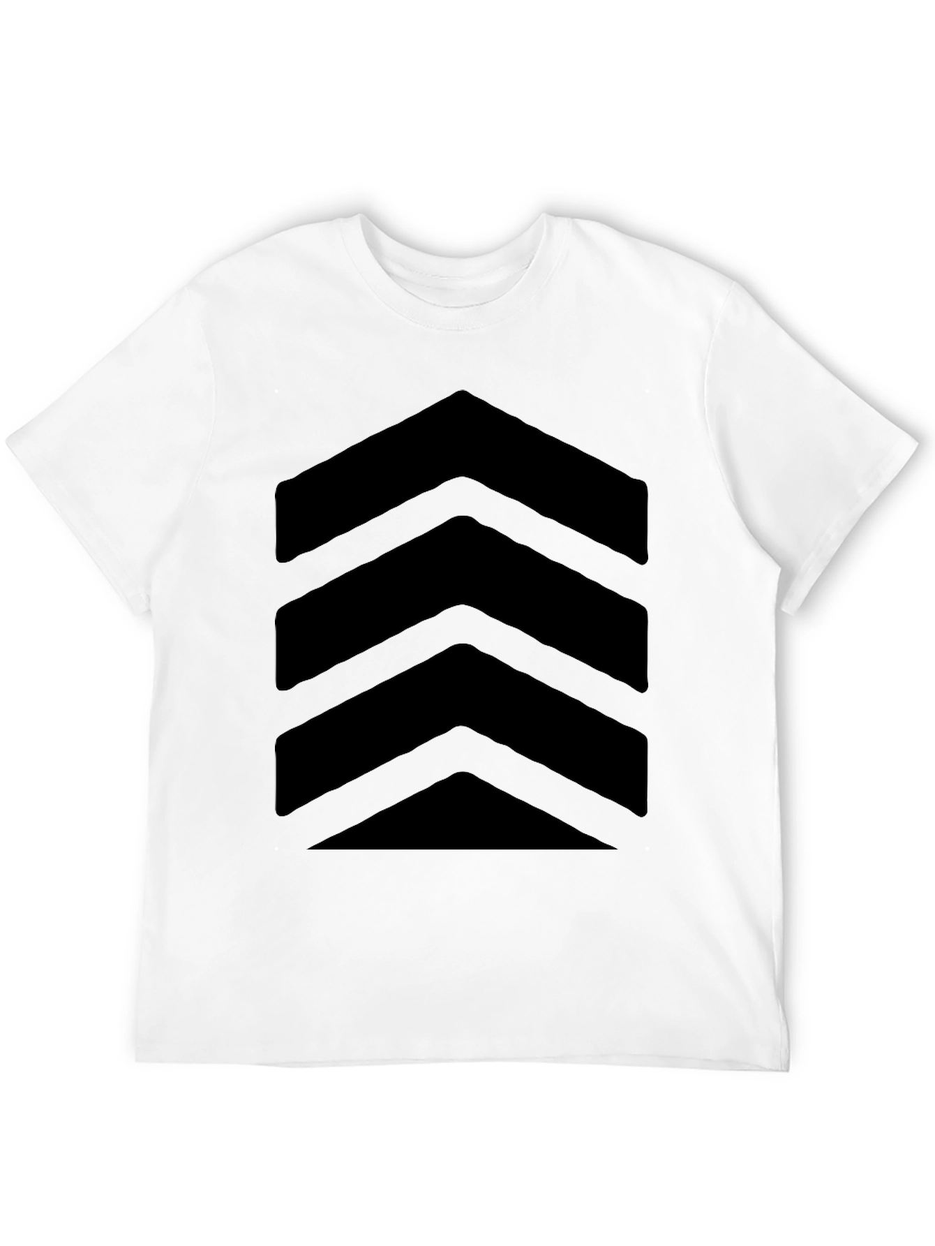 Black Bold Chevron Graphic Tee - Modern Style view 12