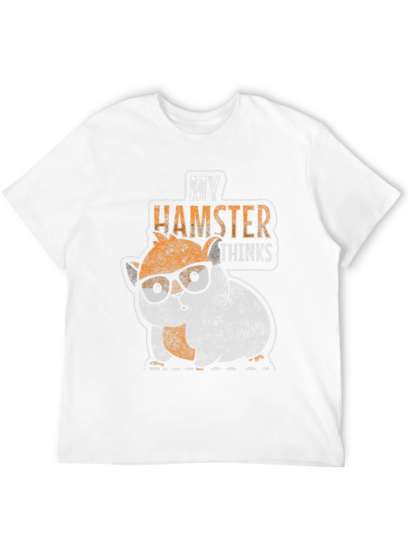 Black My Hamster Thinks Graphic Tee view 12