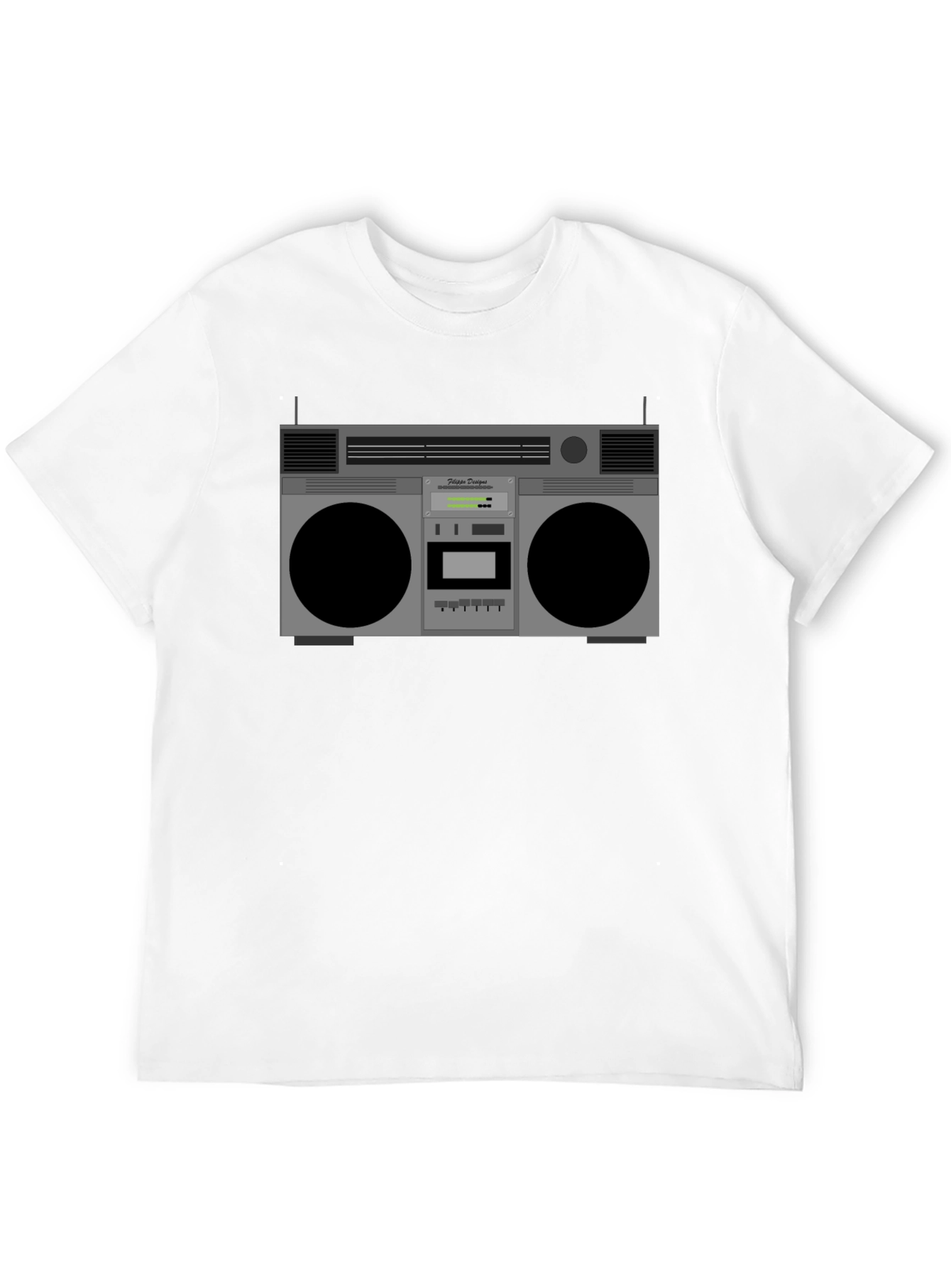 Black Retro Boombox Graphic T-Shirt - Vintage Style view 12