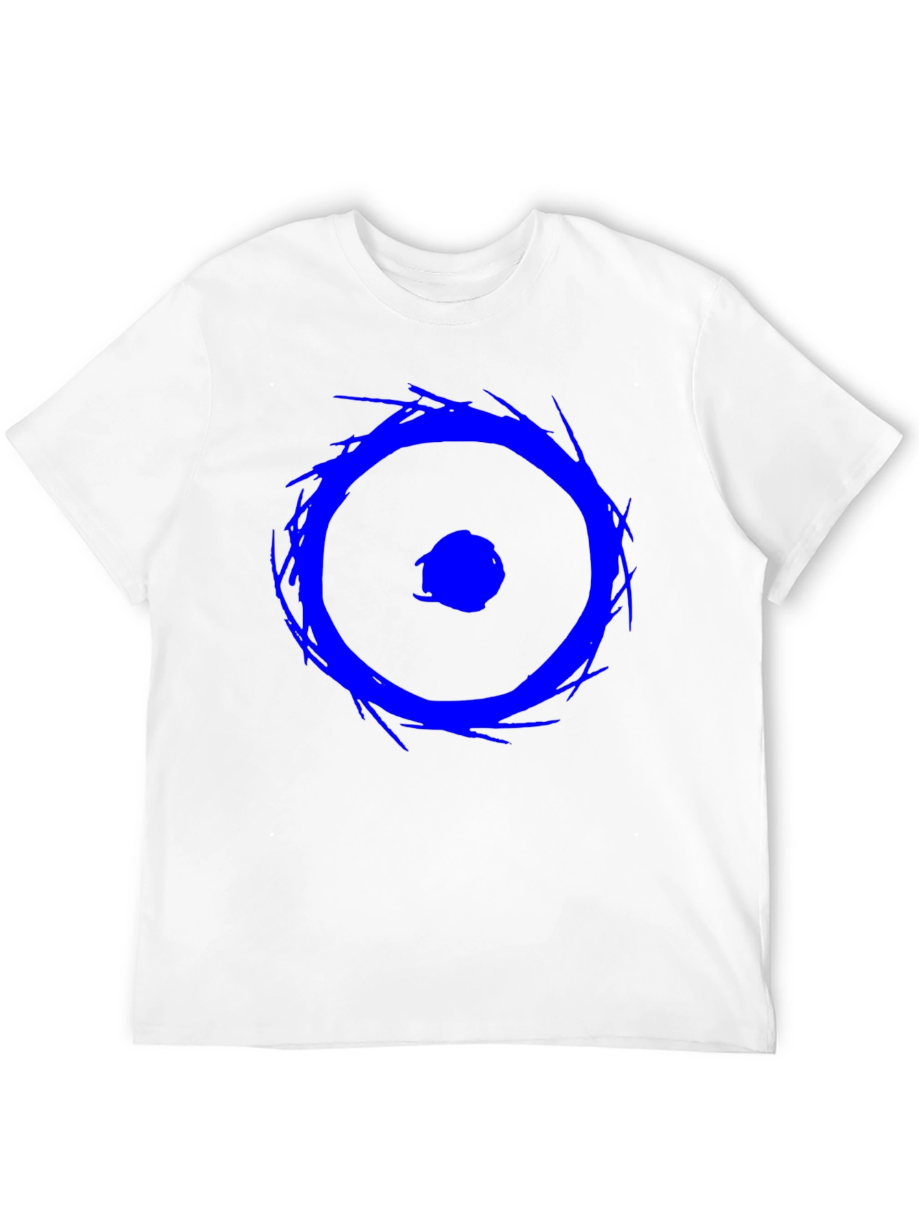 Black Blue Eye Graphic Tee - Black Cotton Casual Shirt view 12