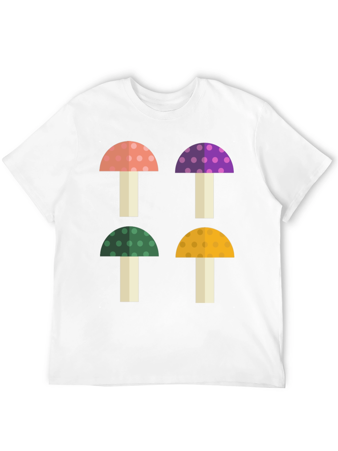 Black Funky Mushroom Graphic Tee - Novelty Shirt view 12
