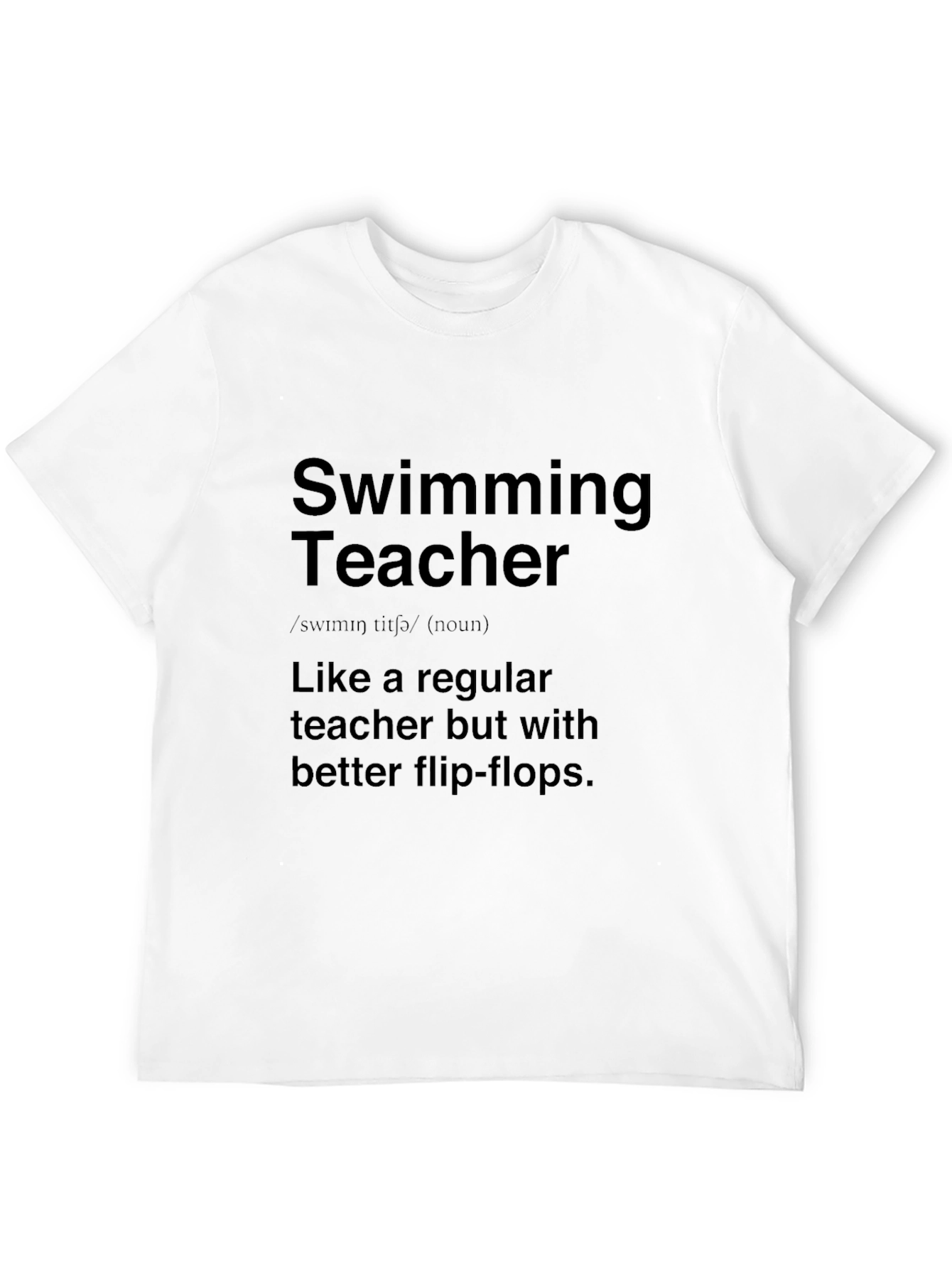 Black Swimming Teacher Novelty T-Shirt view 12