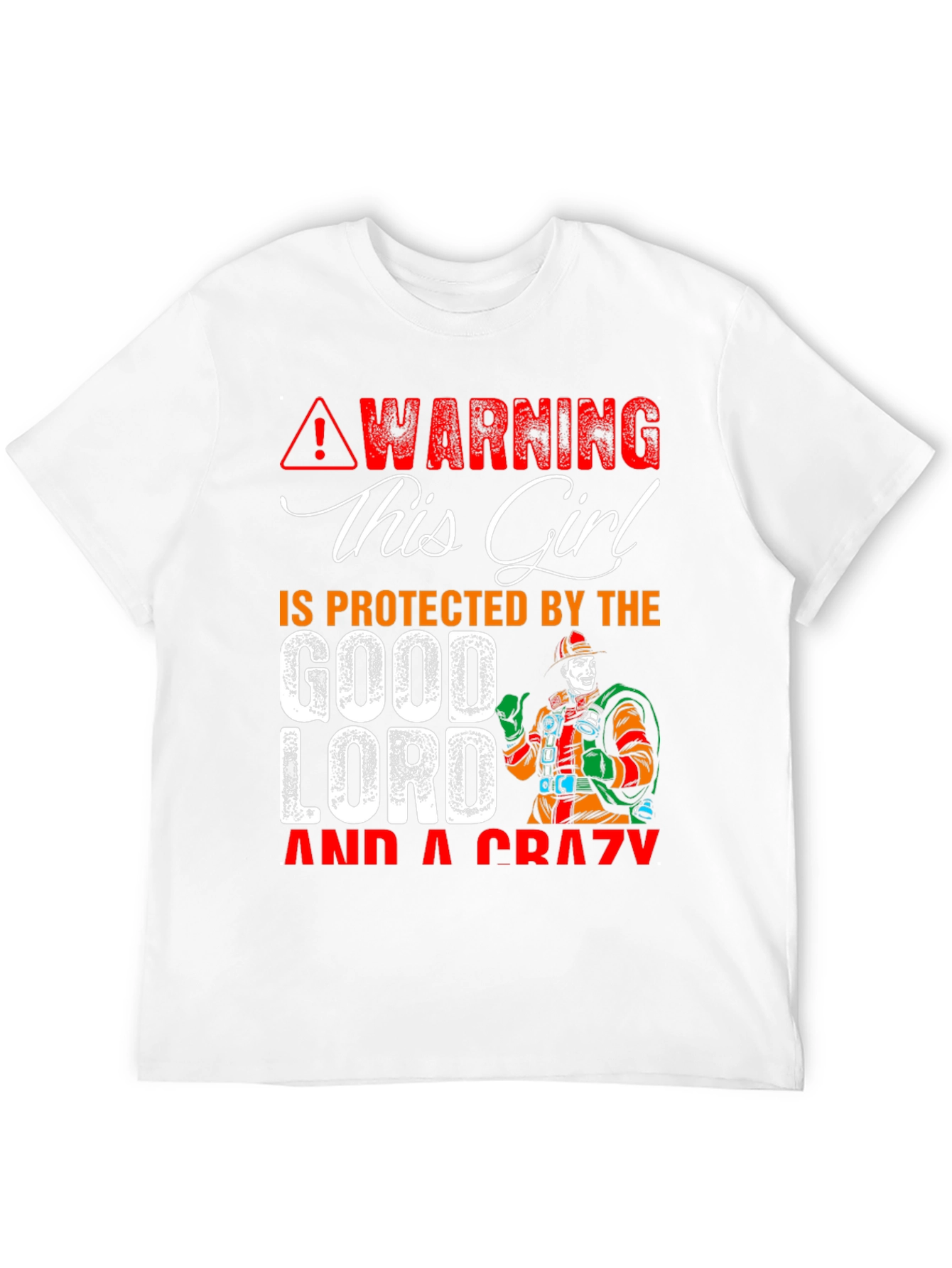Warning This Girl is Protected Graphic T-Shirt - 12