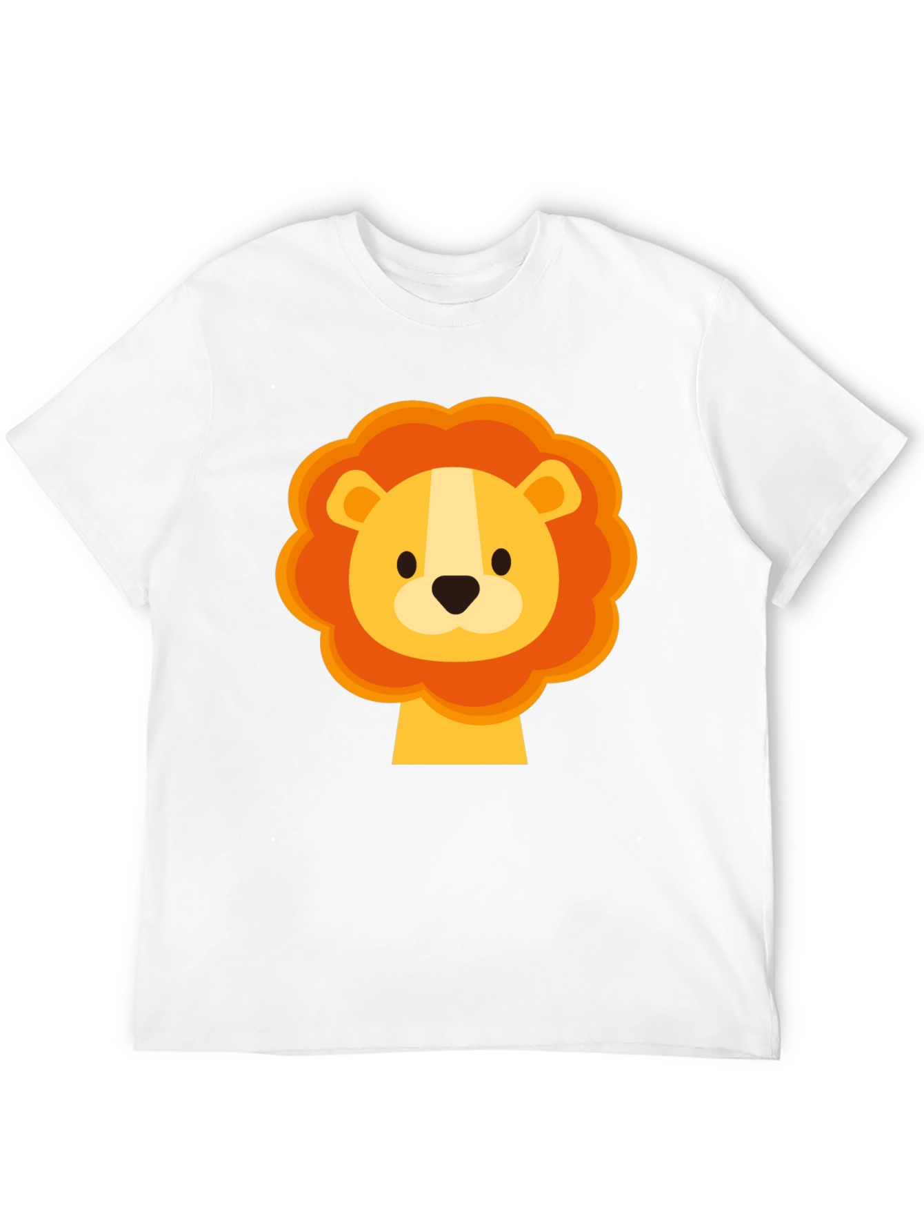 Black Cute Lion Graphic Black T-Shirt view 12