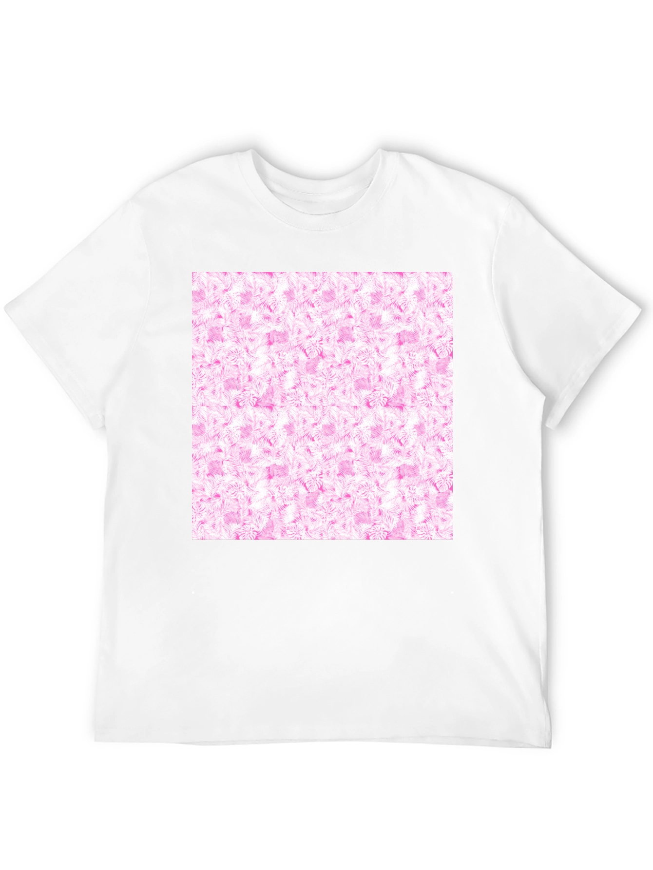 Black Black Tee with Pink Floral Pattern view 12
