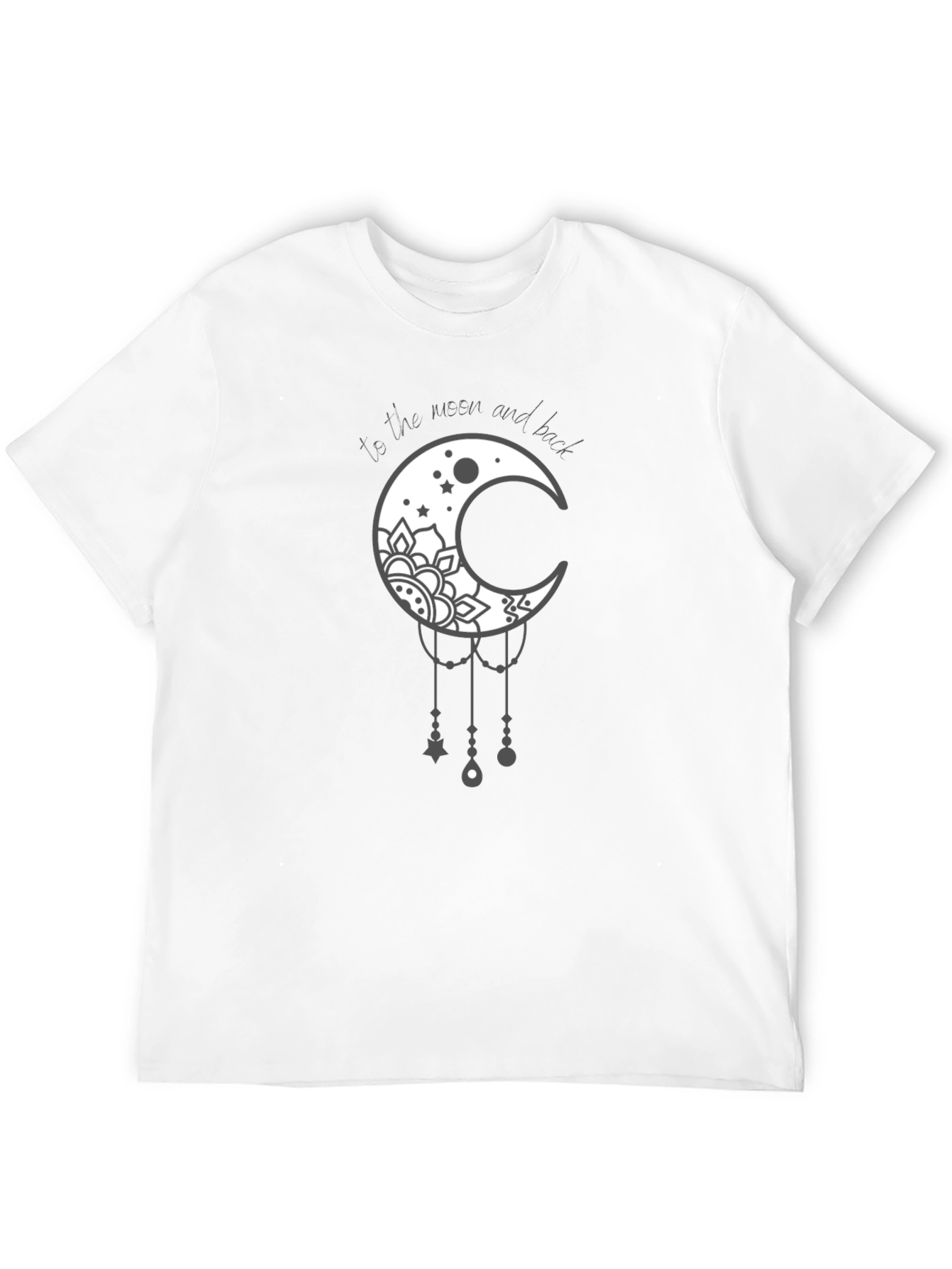 Black Moon and Back Graphic Tee - Stylish Celestial Design view 12