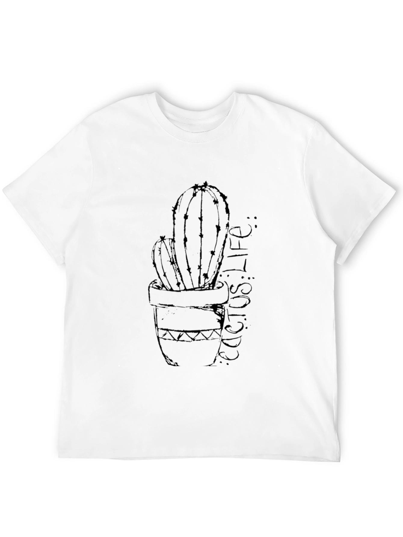 Black Cactus Life Graphic T-Shirt - Black Tee view 12