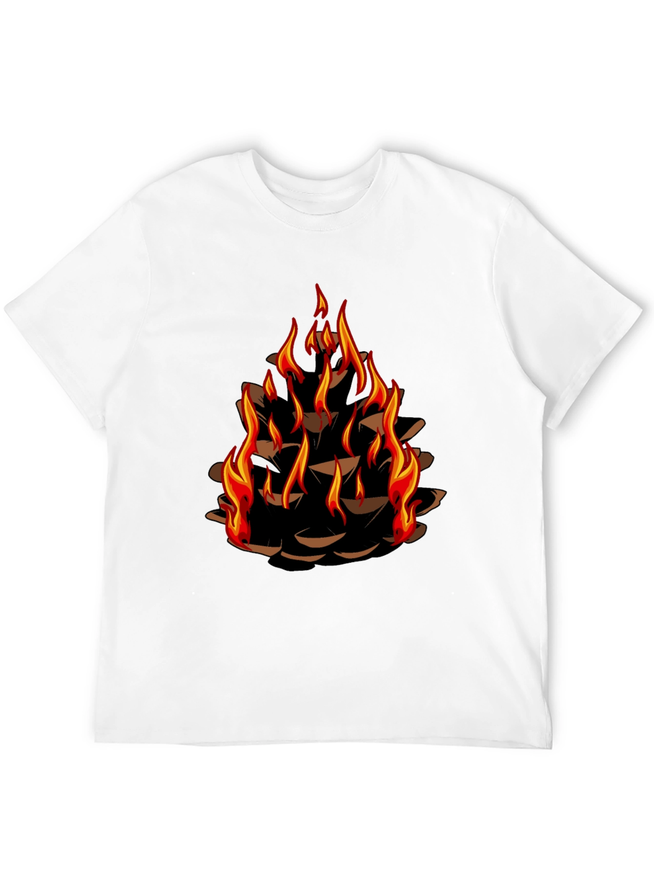 Burning Pinecone Graphic Tee - Black - 12