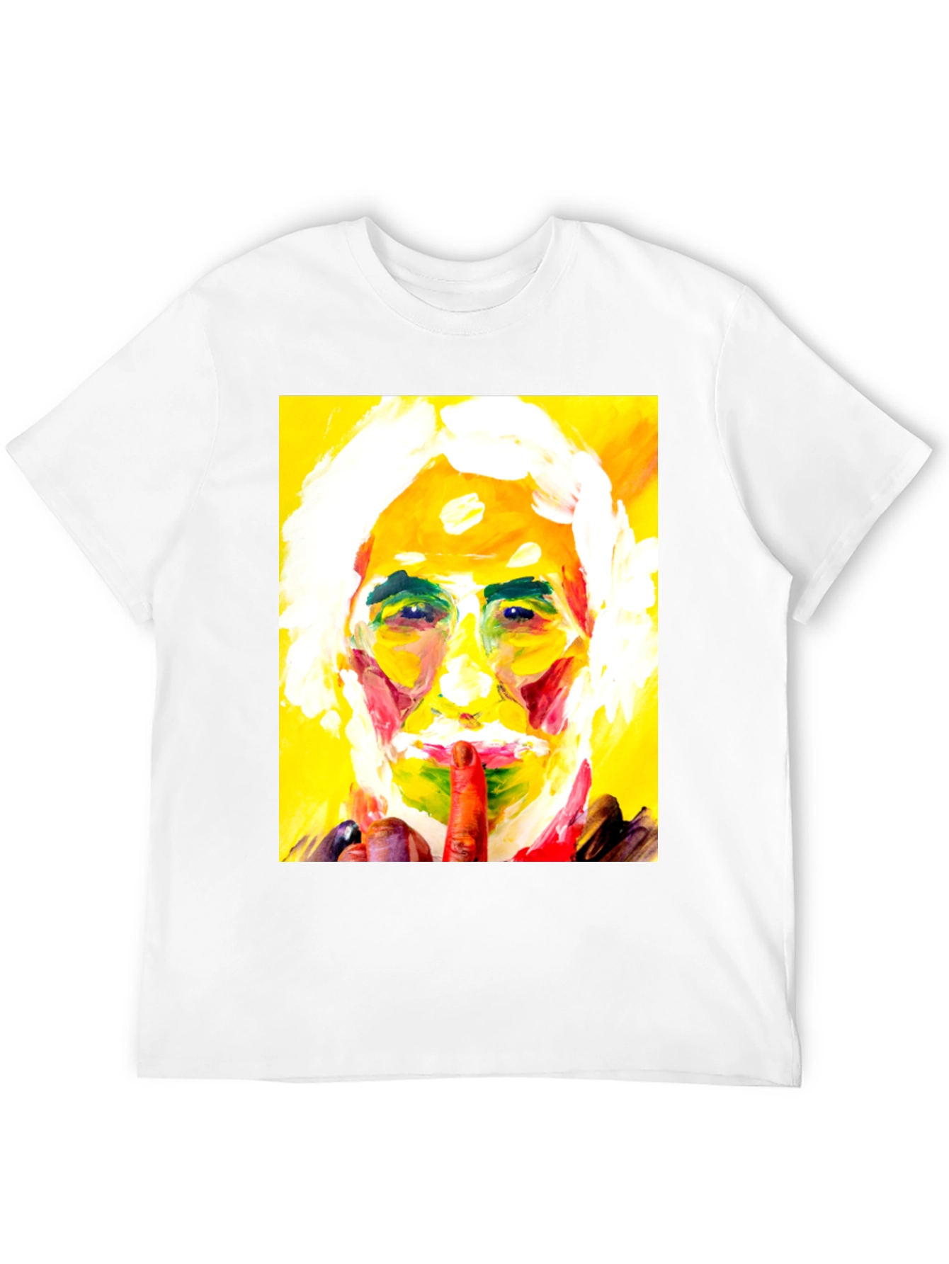 Black Abstract Portrait Graphic Tee view 12