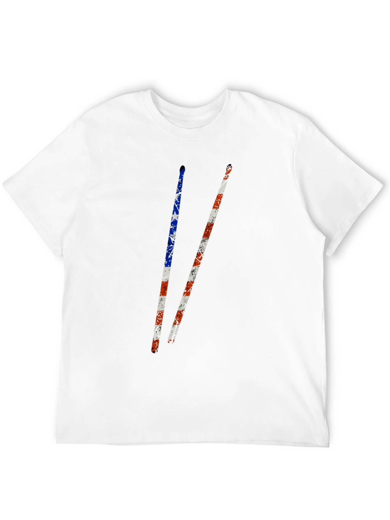 Black American Flag Drumsticks Graphic Tee view 12