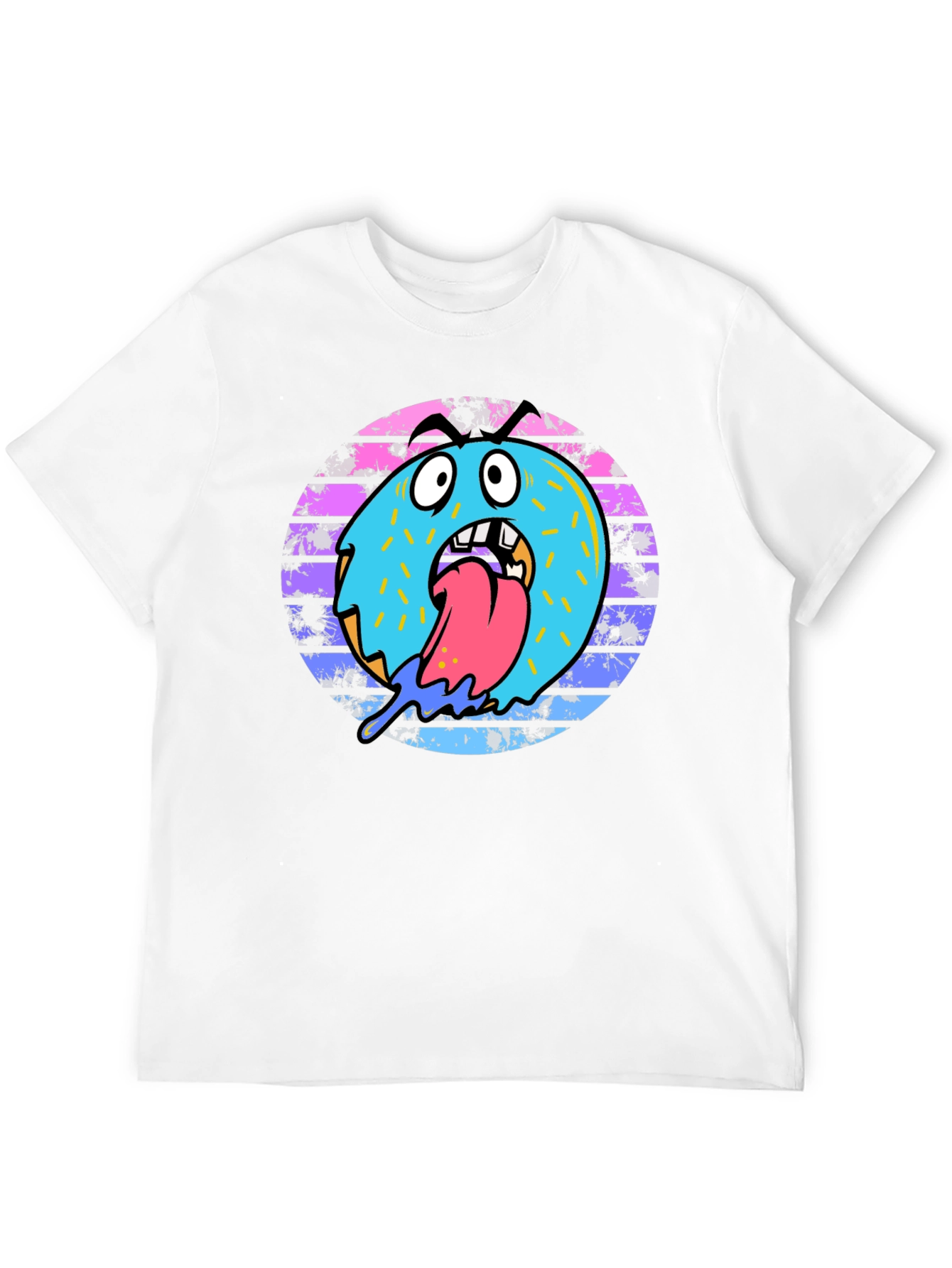 Black Monster Donut Graphic Tee - Black Cotton Blend view 12