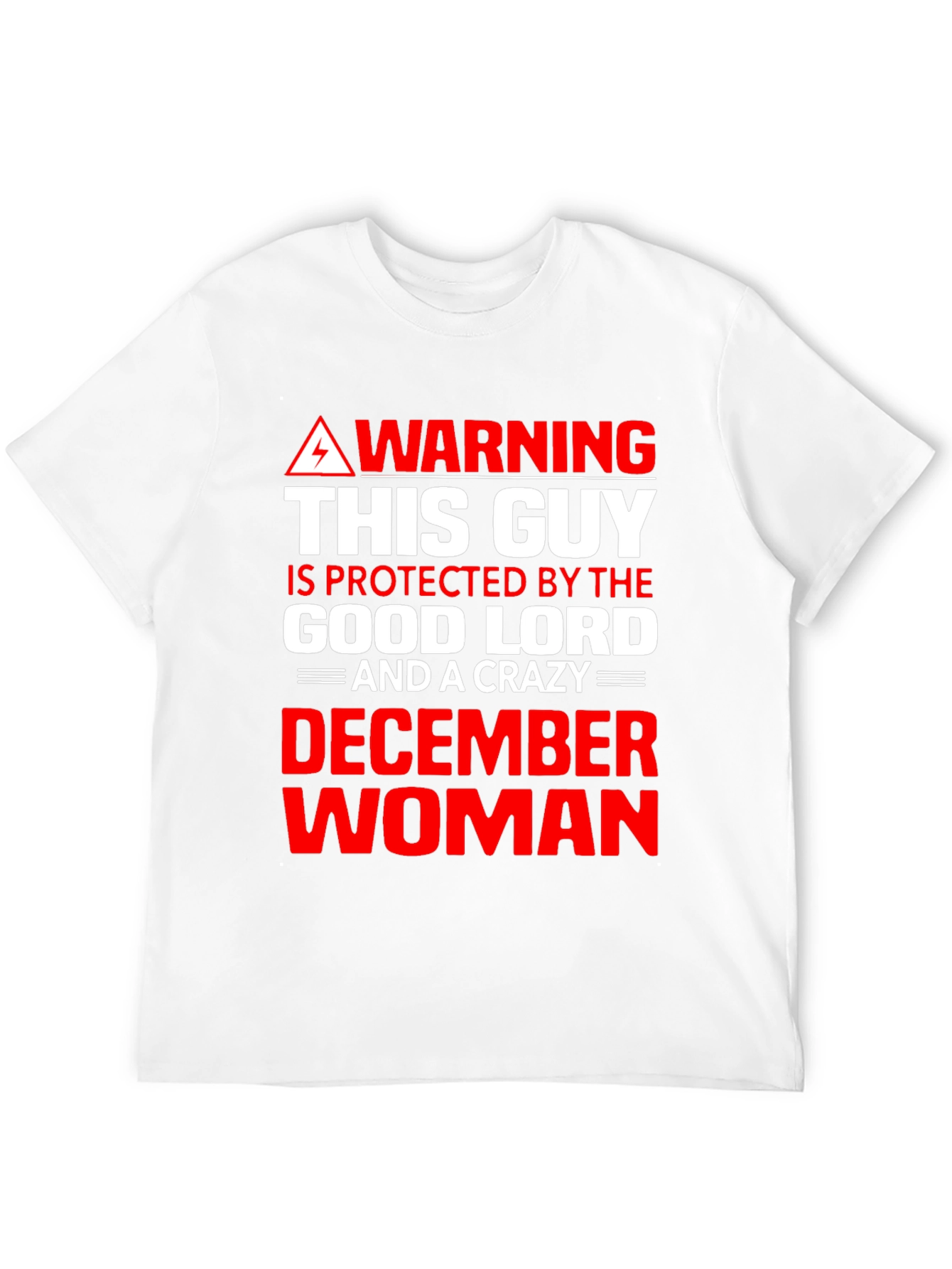 Black Warning: Protected By December Woman Graphic Tee view 12