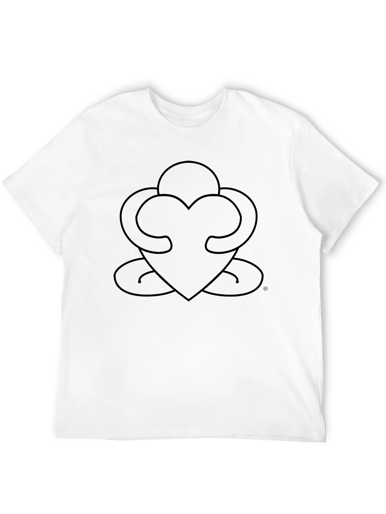 Black Heart Hug Graphic Tee - Soft Black Cotton Blend view 12