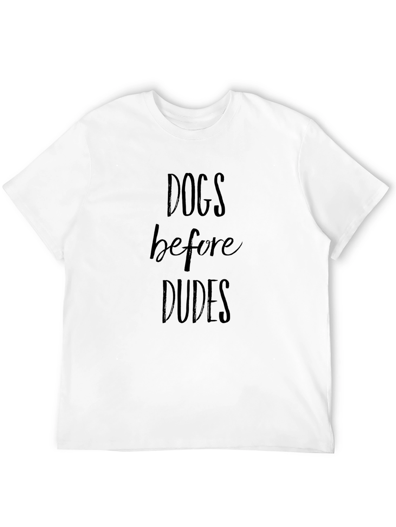 Dogs Before Dudes Crewneck Tee - 12