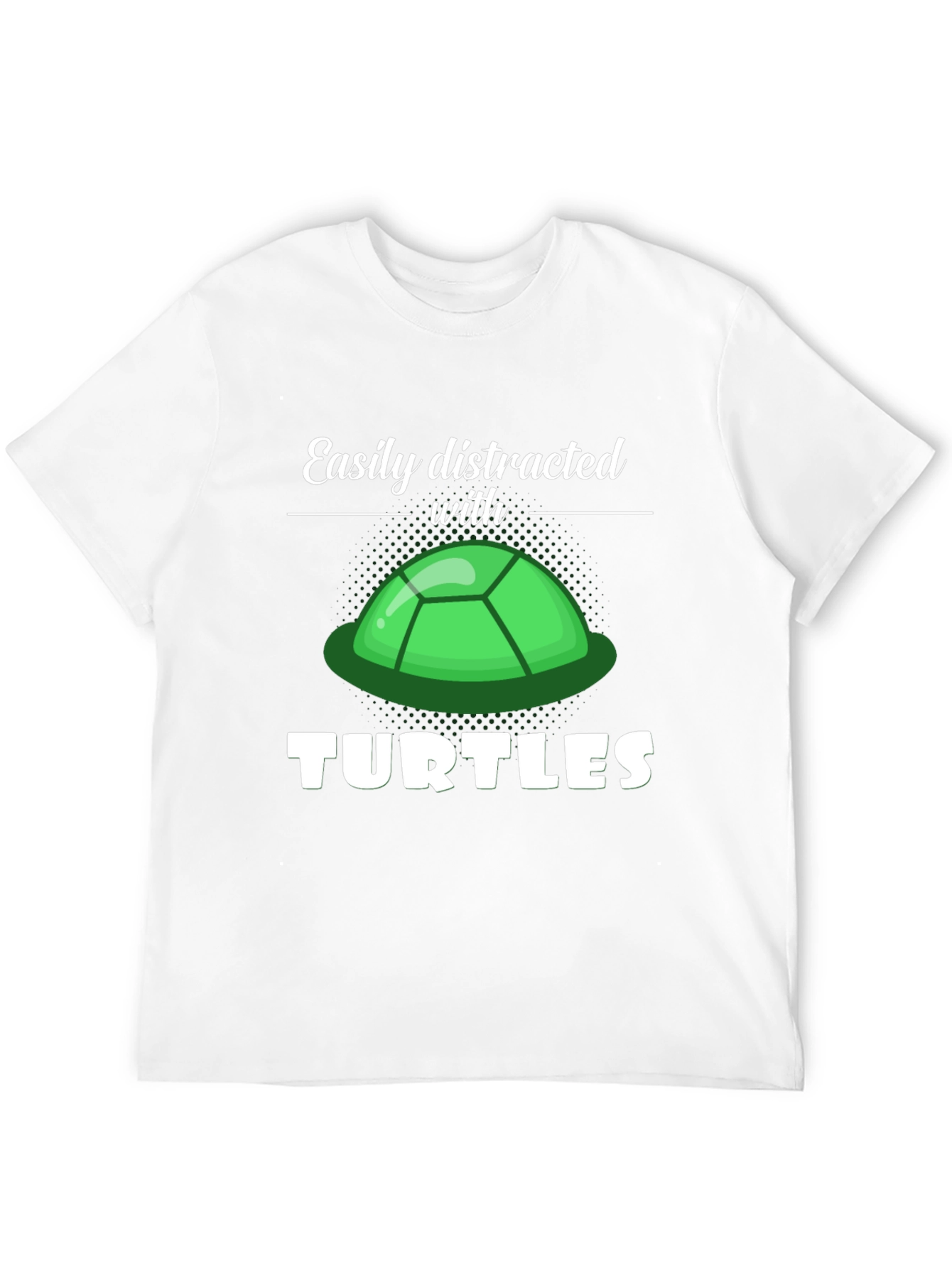 Black Easily Distracted With Turtles Graphic Tee view 12