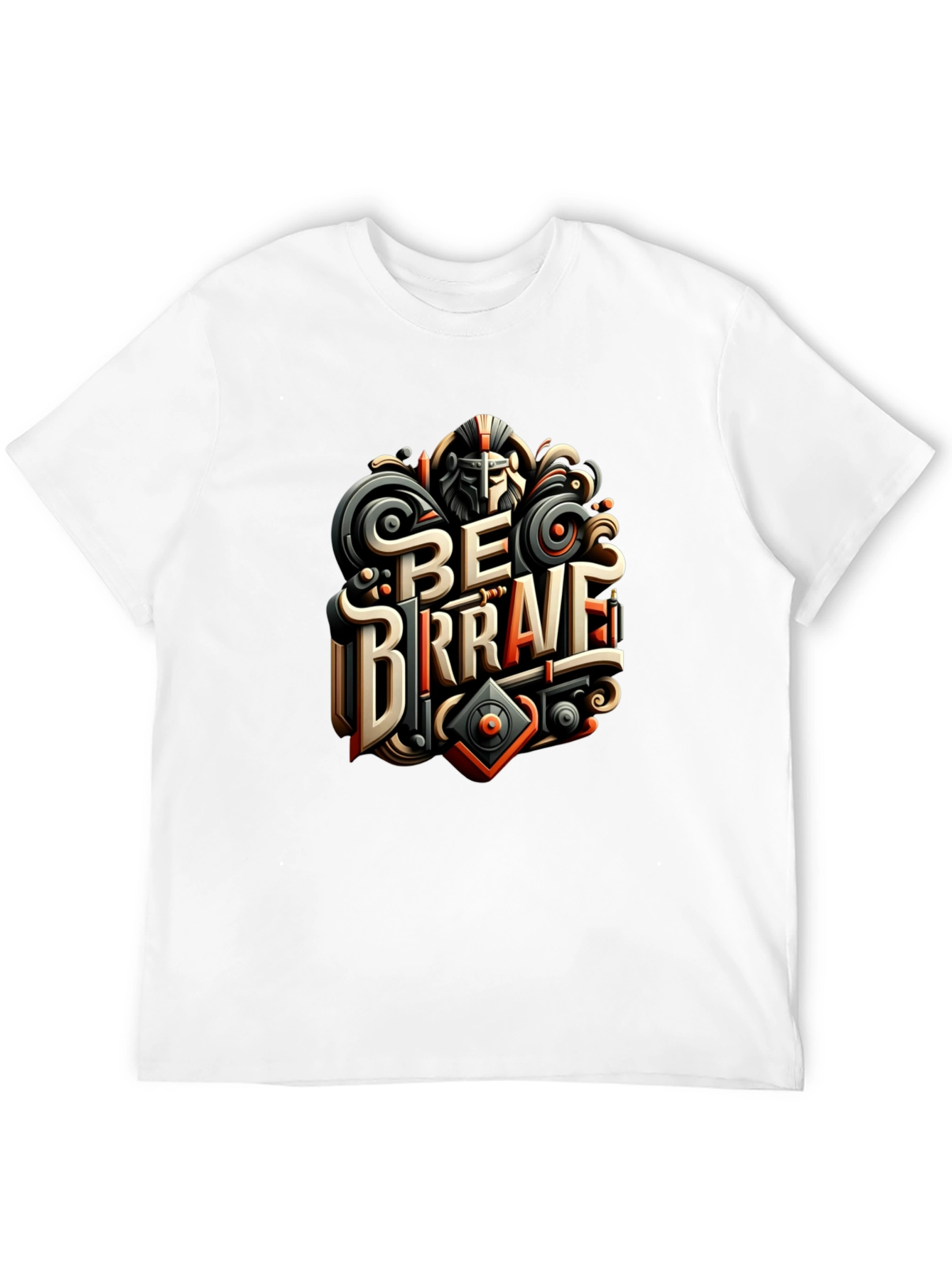 Black Be Brave Graphic Print T-Shirt view 12