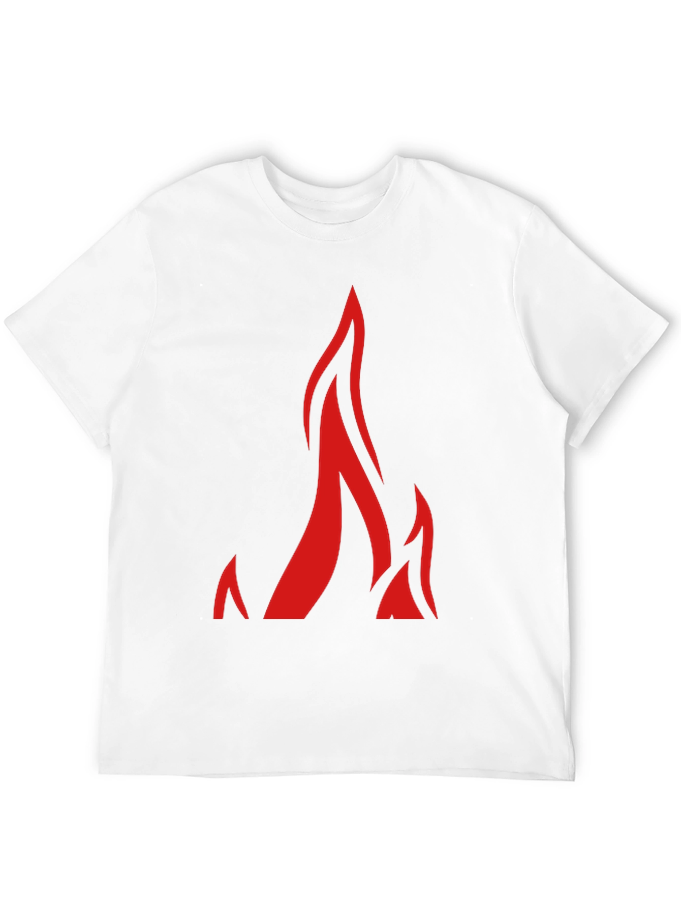 Black Fiery Red Flame Graphic Black T-Shirt view 12