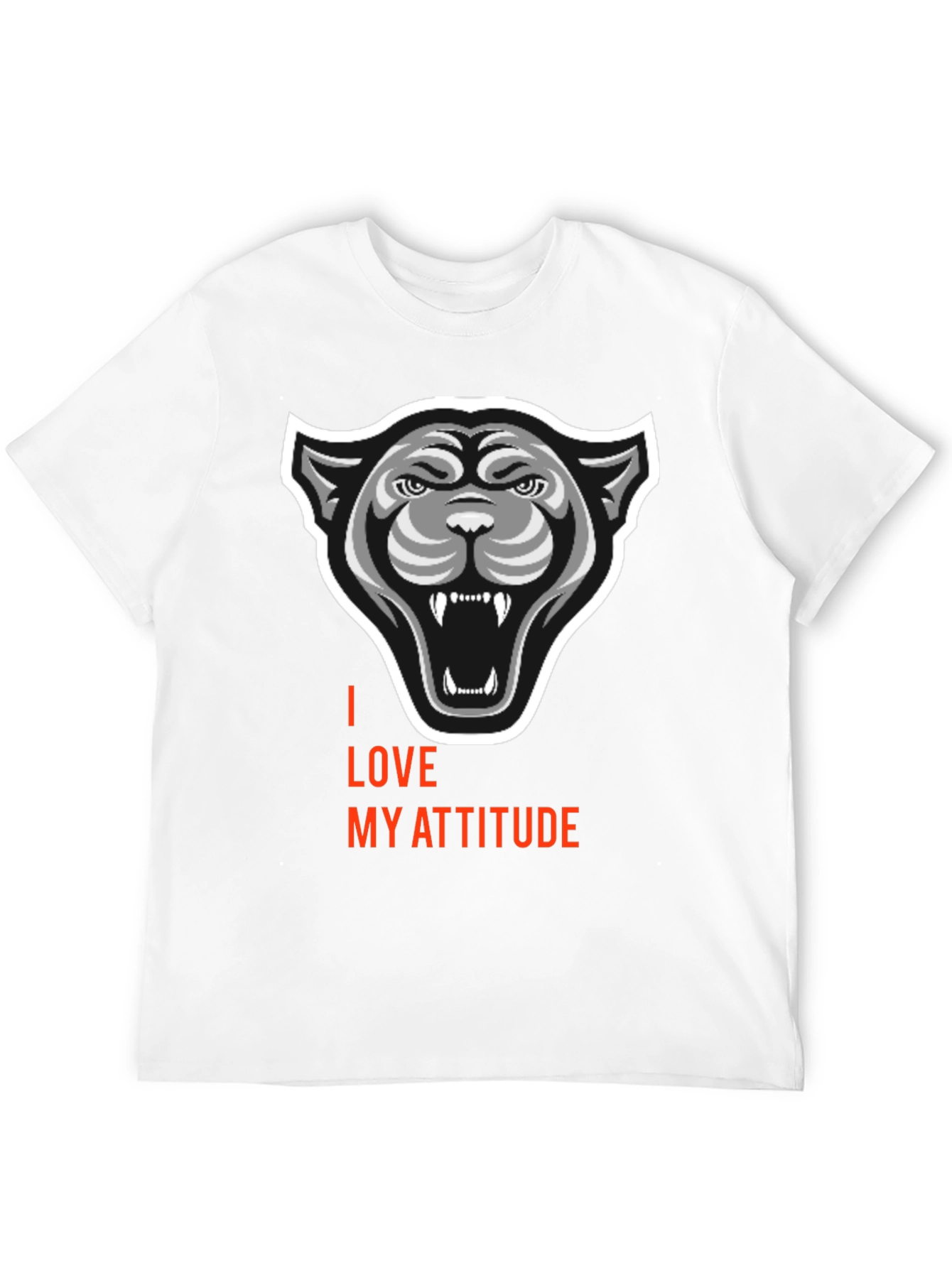 Black I Love My Attitude Black Graphic Tee view 12