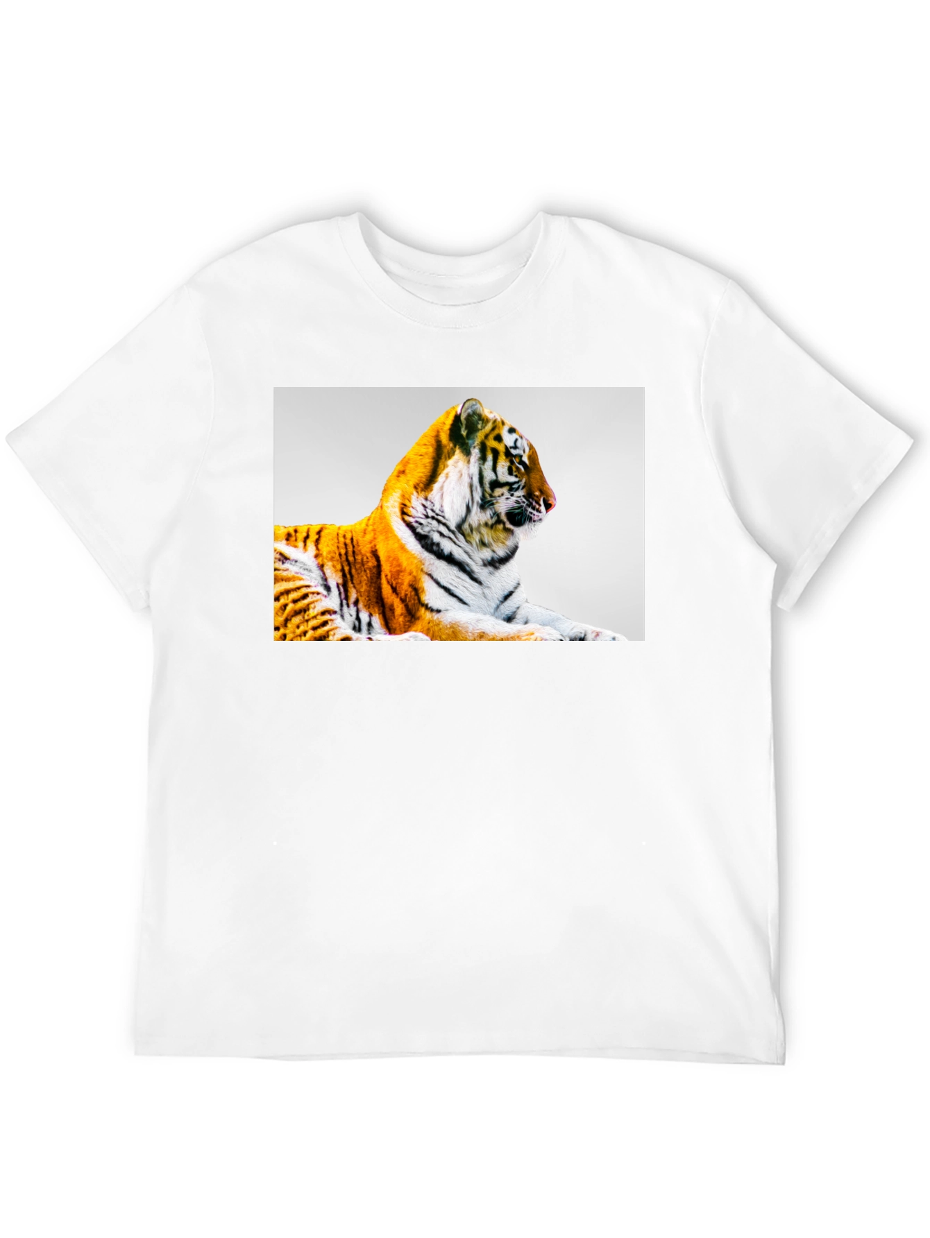 Black Tiger Graphic Print Black T-Shirt view 12