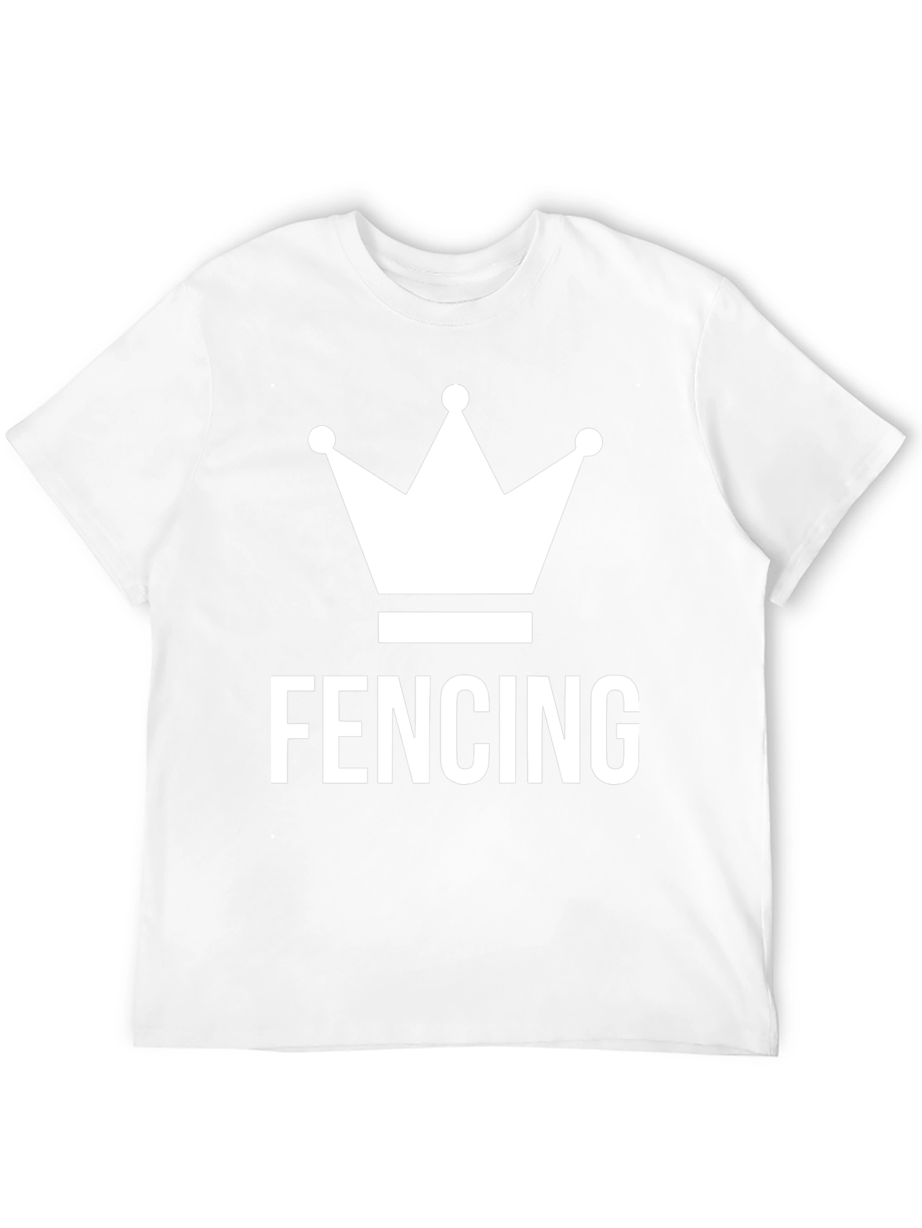 Black Fencing Crown Graphic Tee - Black Cotton T-Shirt view 12