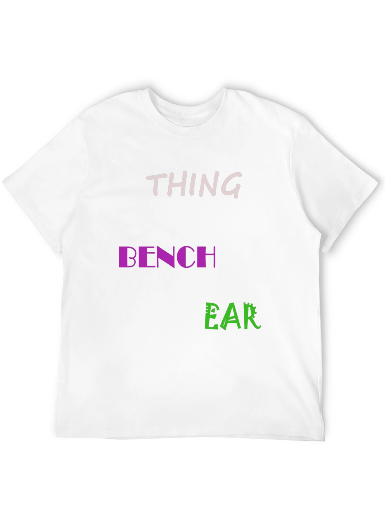 Black Thing Bench Ear Men's Black T-Shirt view 12