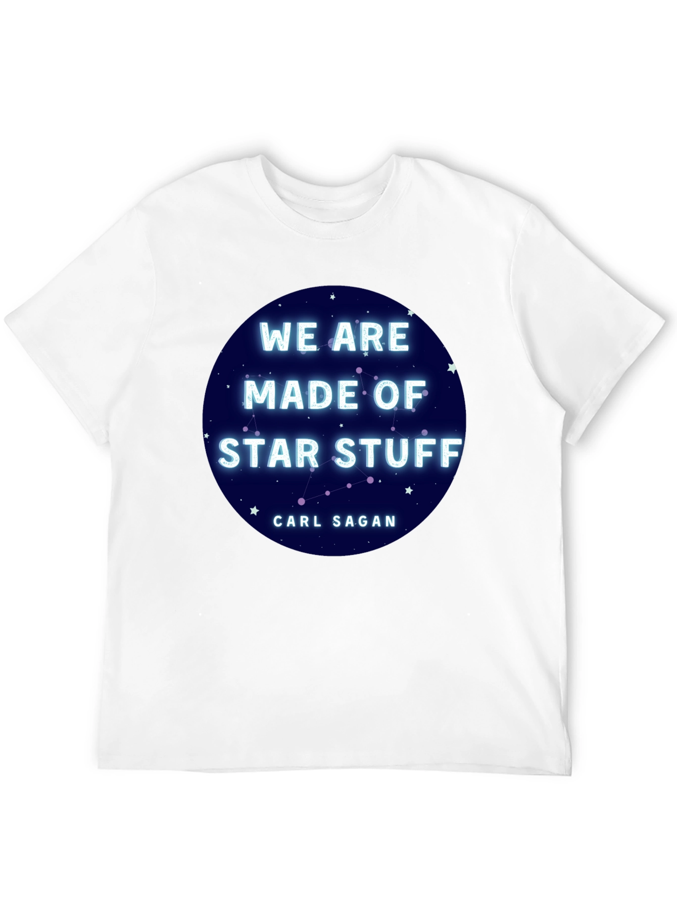 Black Cosmic Carl Sagan T-Shirt - We Are Star Stuff Tee view 12