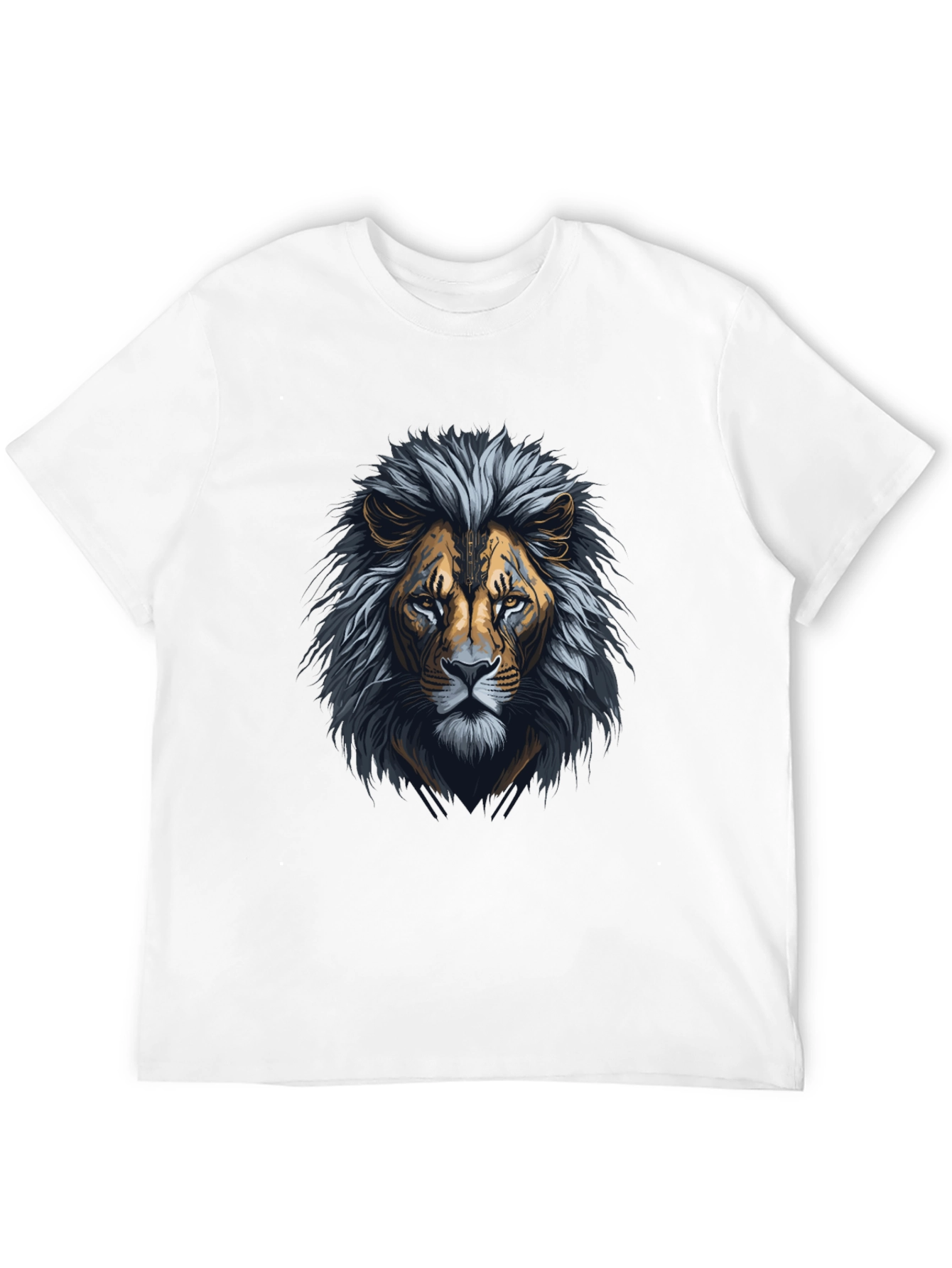 Black Lion Graphic Black T-Shirt - Bold Animal Design view 12
