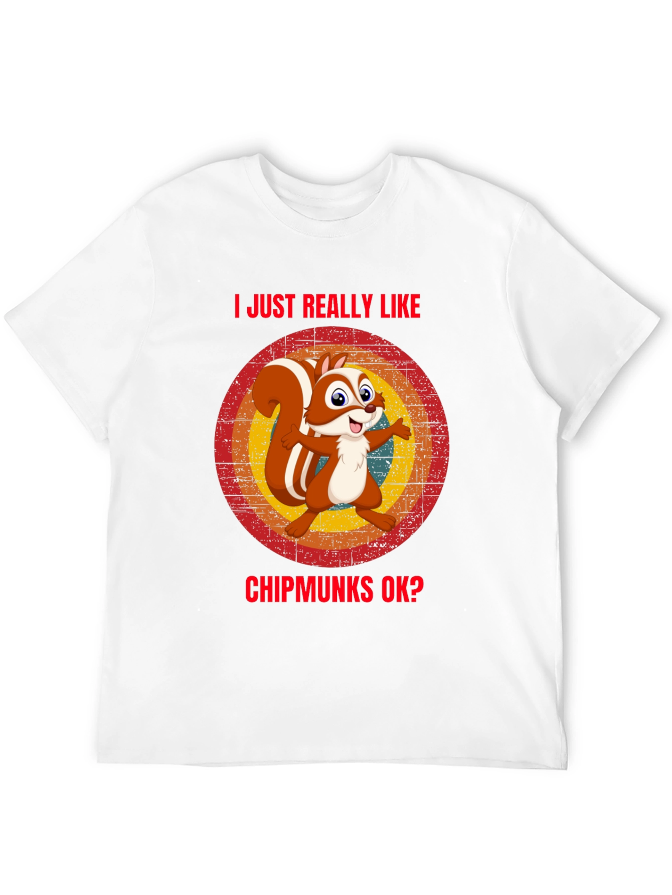 Black Chipmunks Lover T-Shirt, Cute Cartoon Squirrel Tee view 12