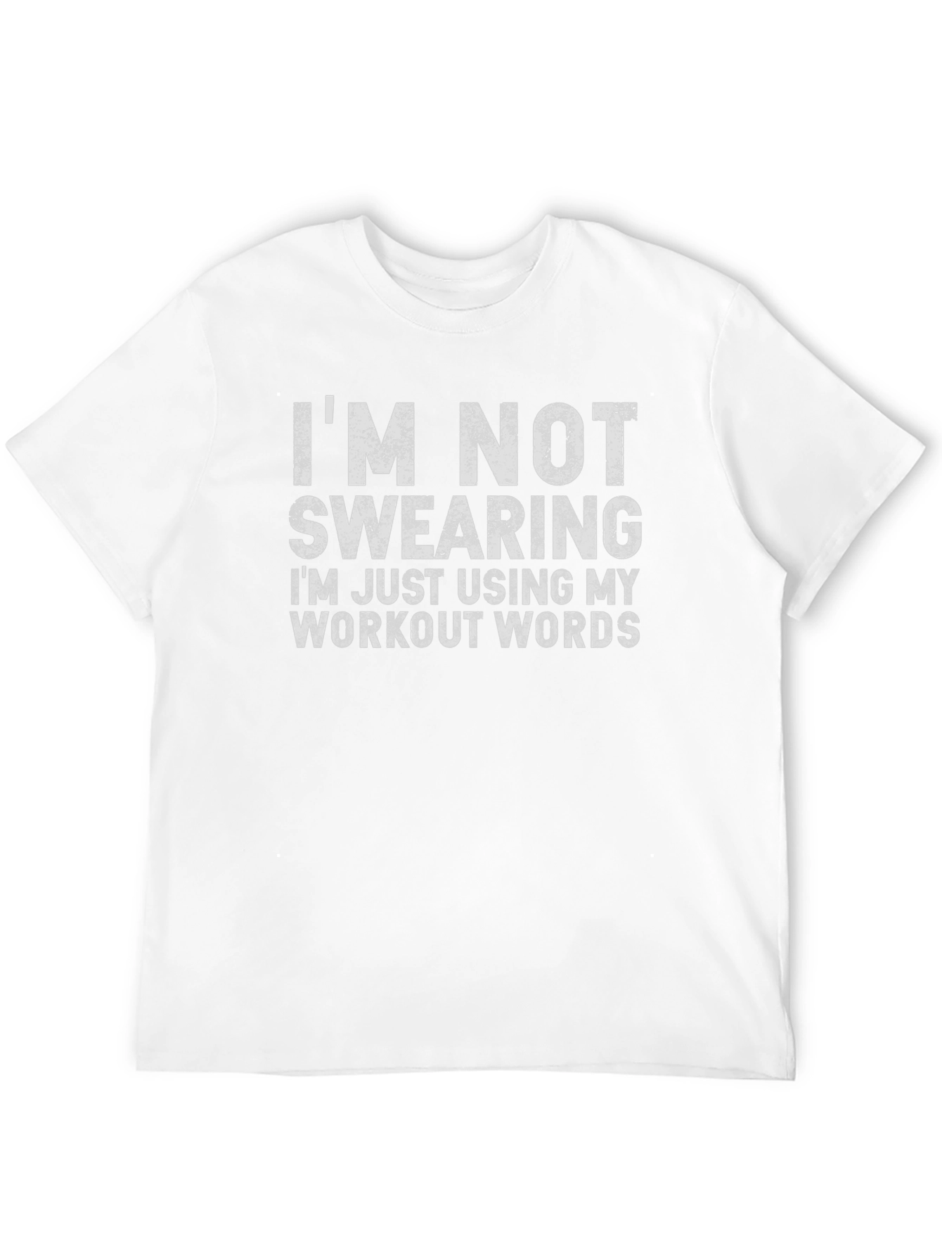 Black Workout Humor T-Shirt: I'm Not Swearing view 12