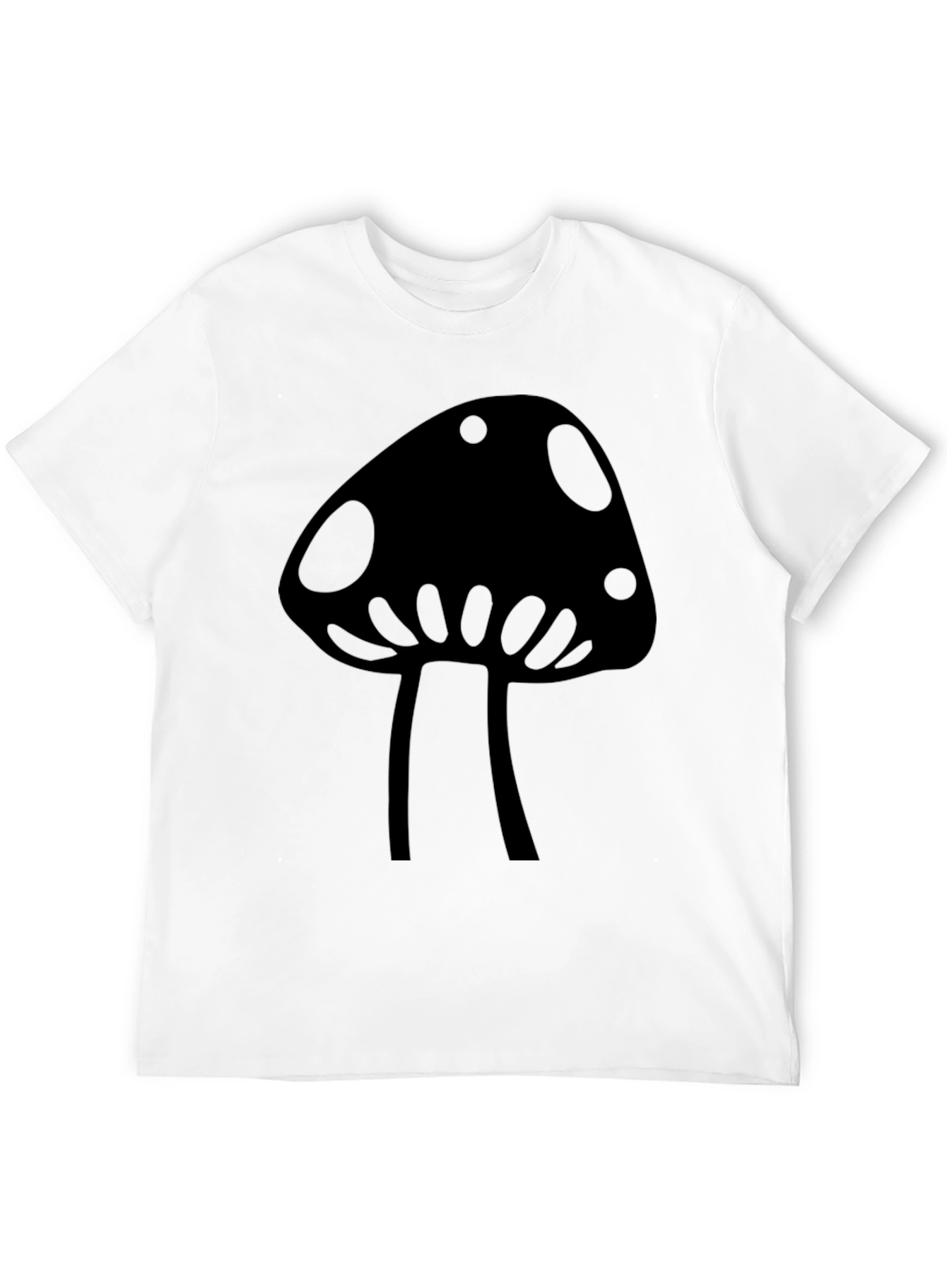 Black Mushroom Graphic Tee - Cool & Casual view 12