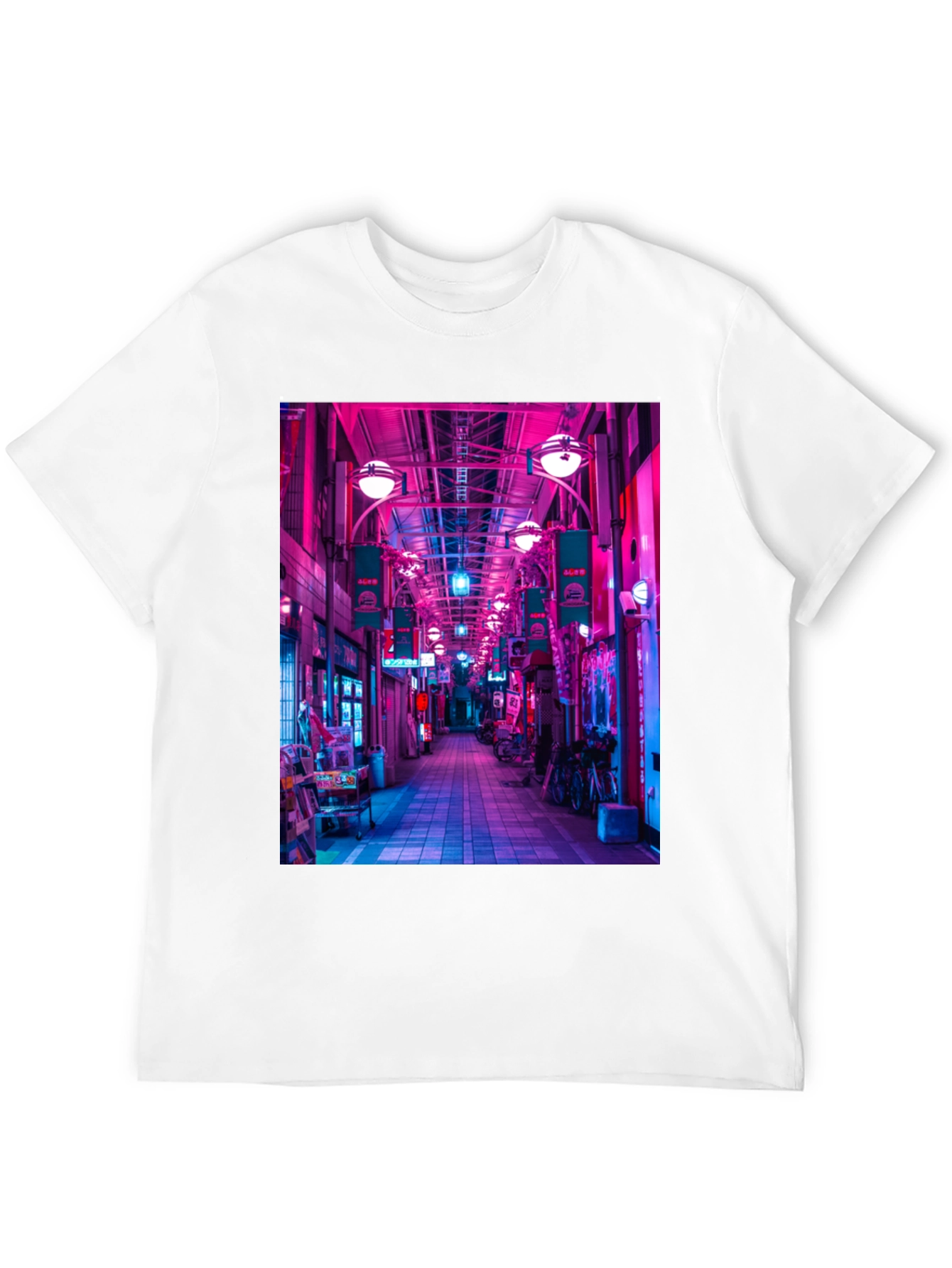 Black Neon Tokyo Streetwear T-Shirt view 12