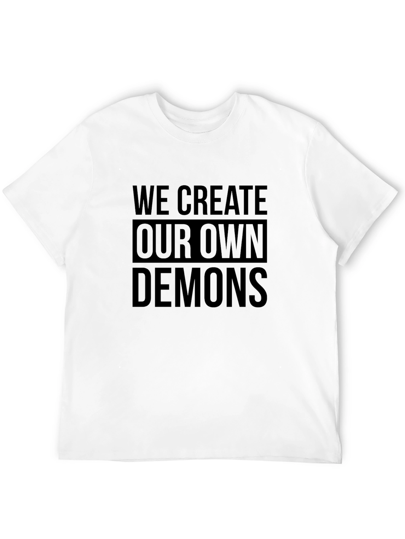 Black We Create Our Own Demons Graphic Tee - Black view 12