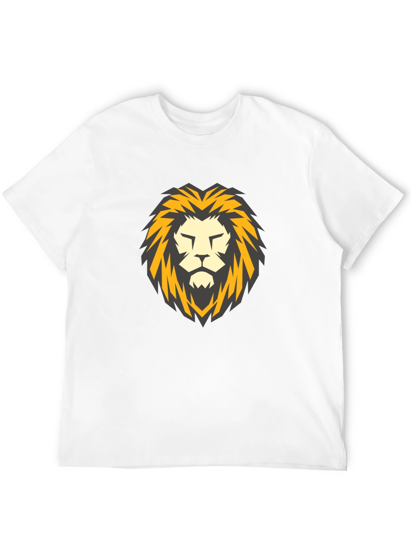 Black Lion Head Graphic Black T-Shirt view 12