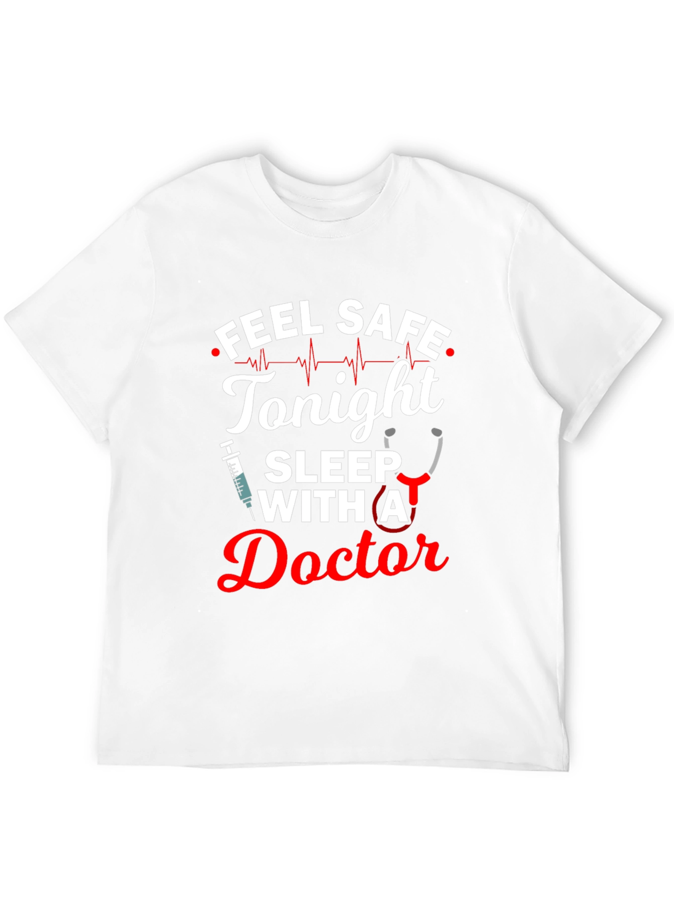Black Feel Safe Tonight Doctor T-Shirt view 12