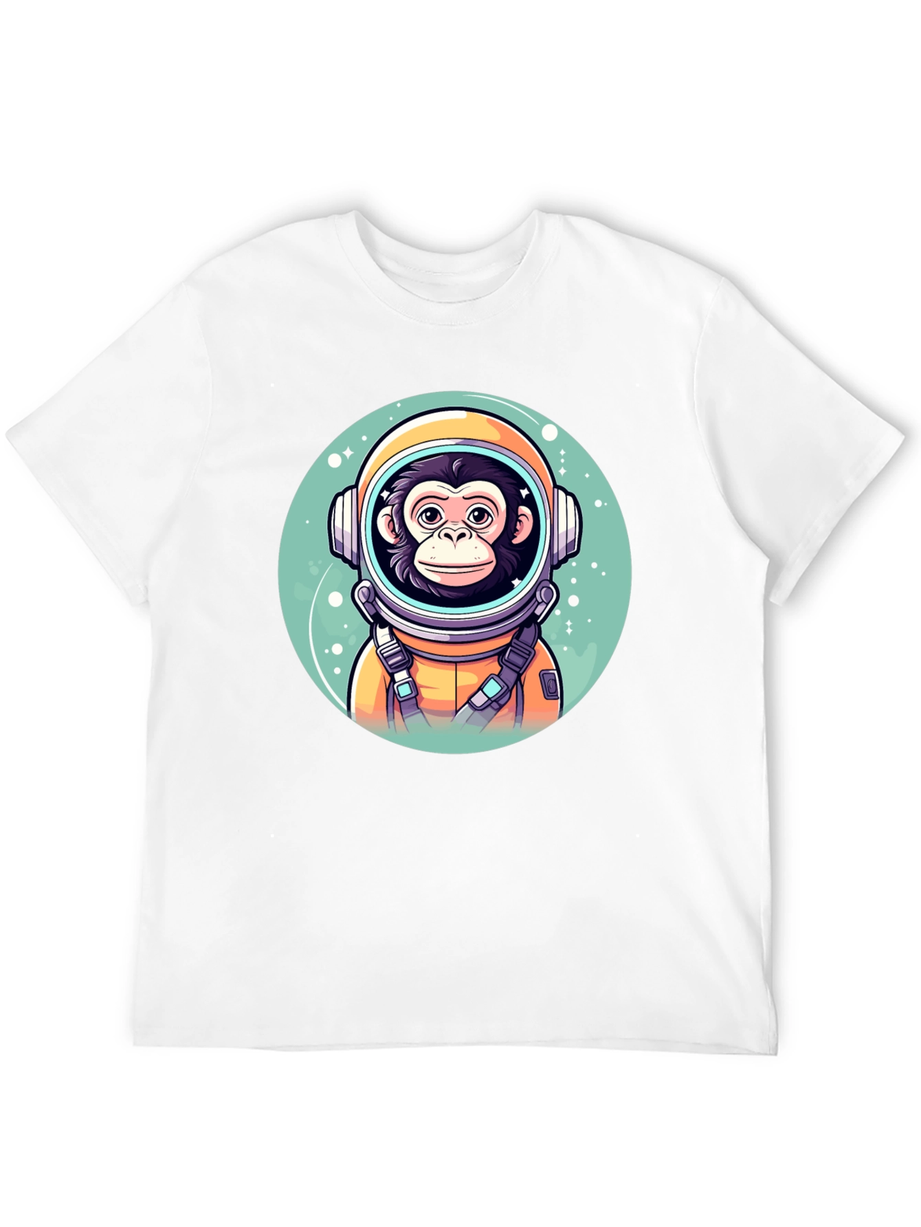 Black Monkey Astronaut Graphic T-Shirt view 12