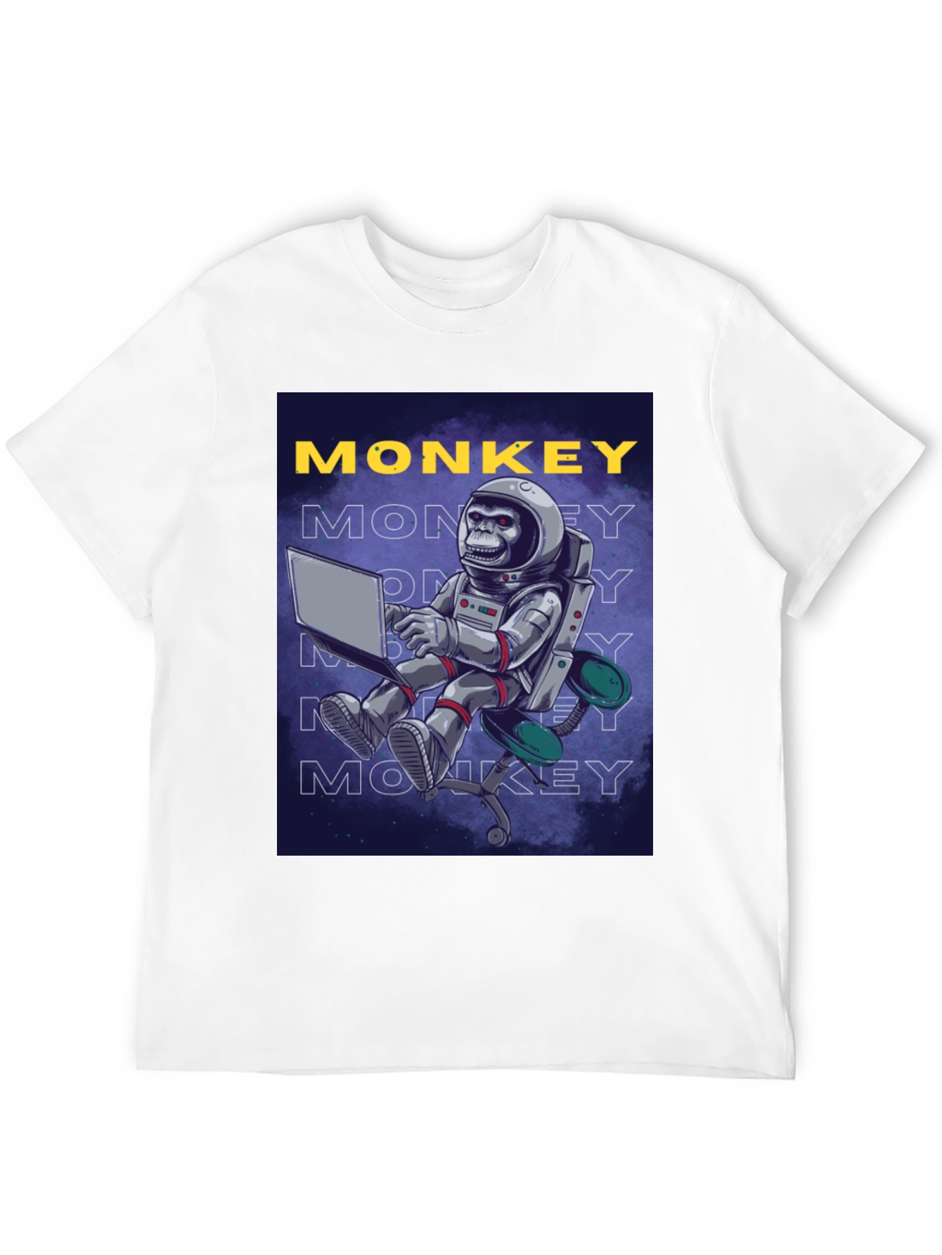 Black Monkey Astronaut Graphic Tee - Novelty Design view 12
