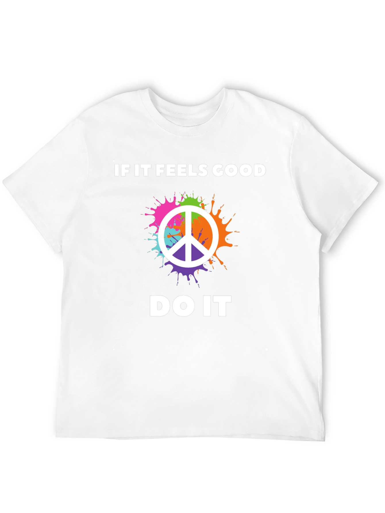 Black If It Feels Good Peace Sign Graphic T-Shirt view 12