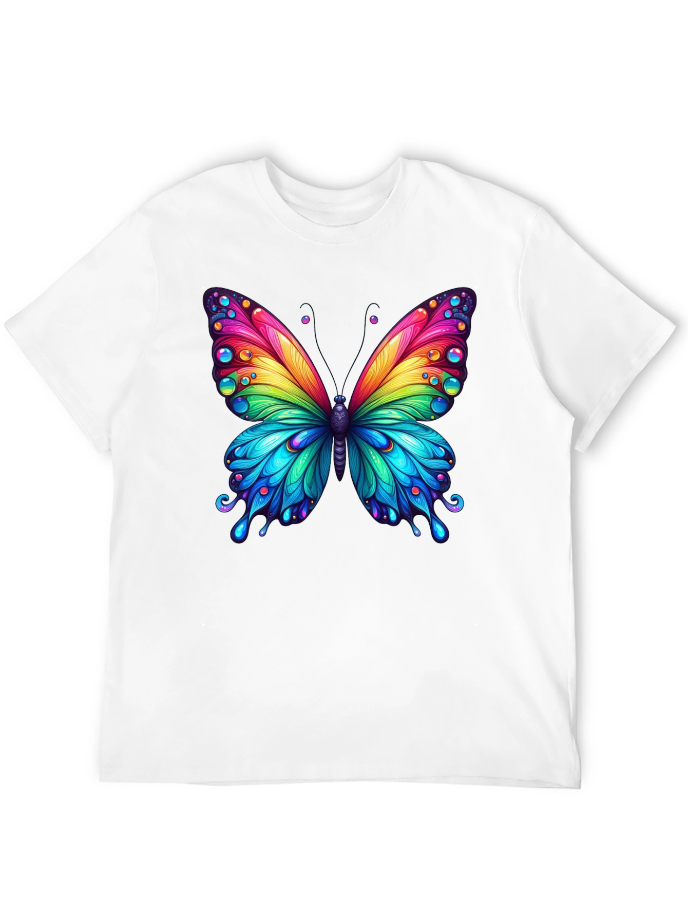 Black Rainbow Butterfly Graphic Tee view 12