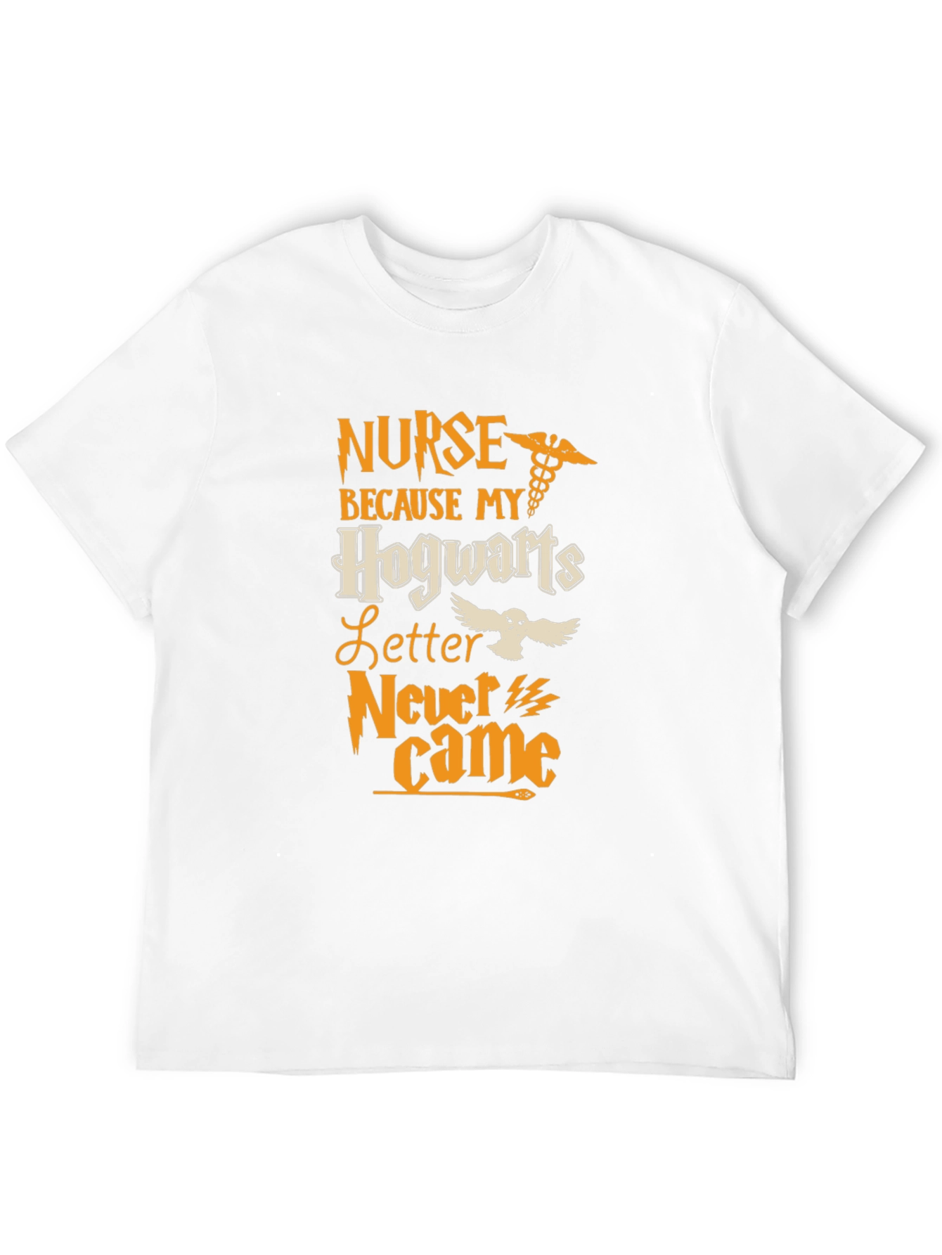 Black Nurse Hogwarts Letter T-Shirt - Black Cotton view 12