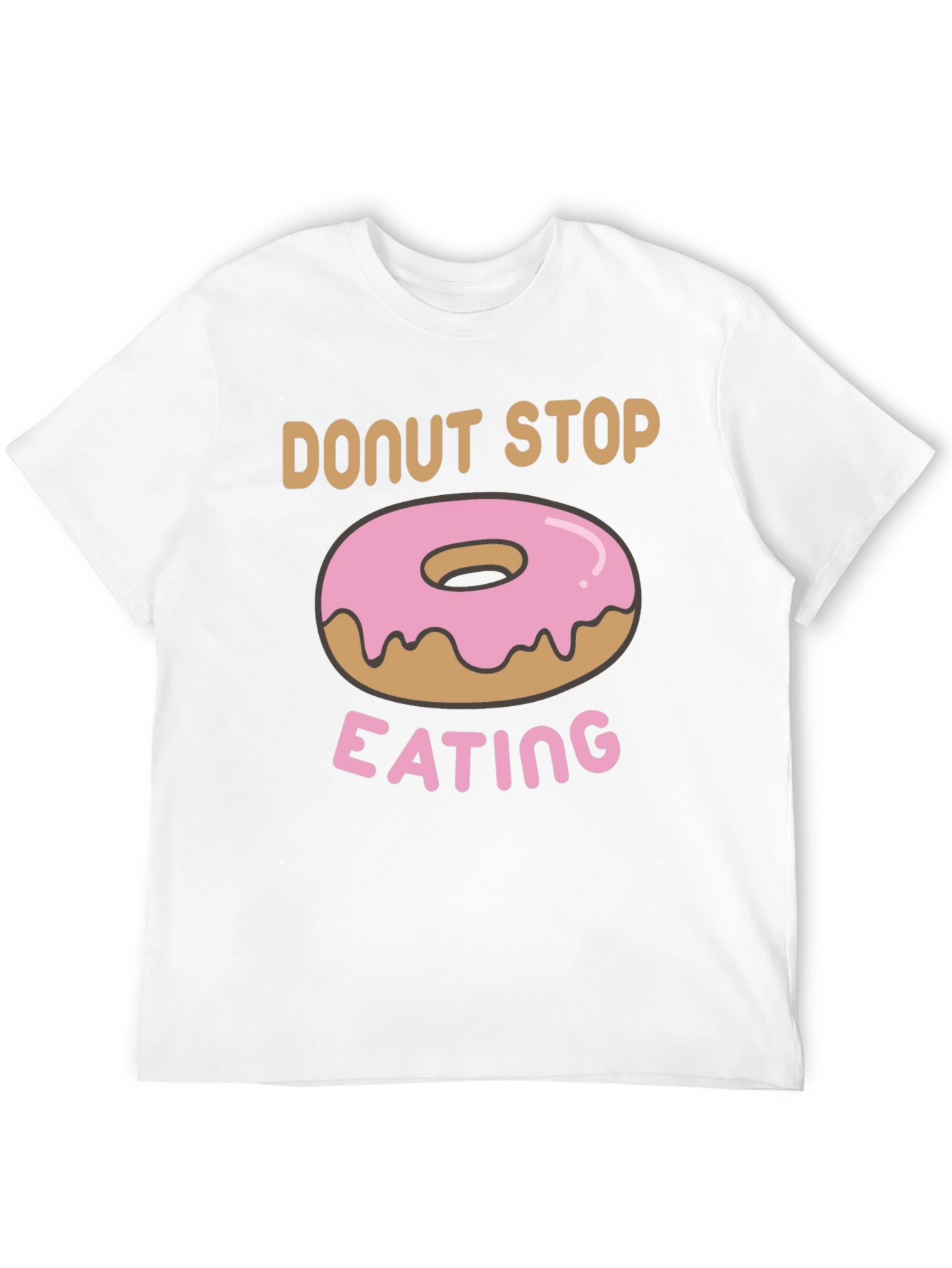 Black Donut Stop Eating Graphic T-Shirt view 12
