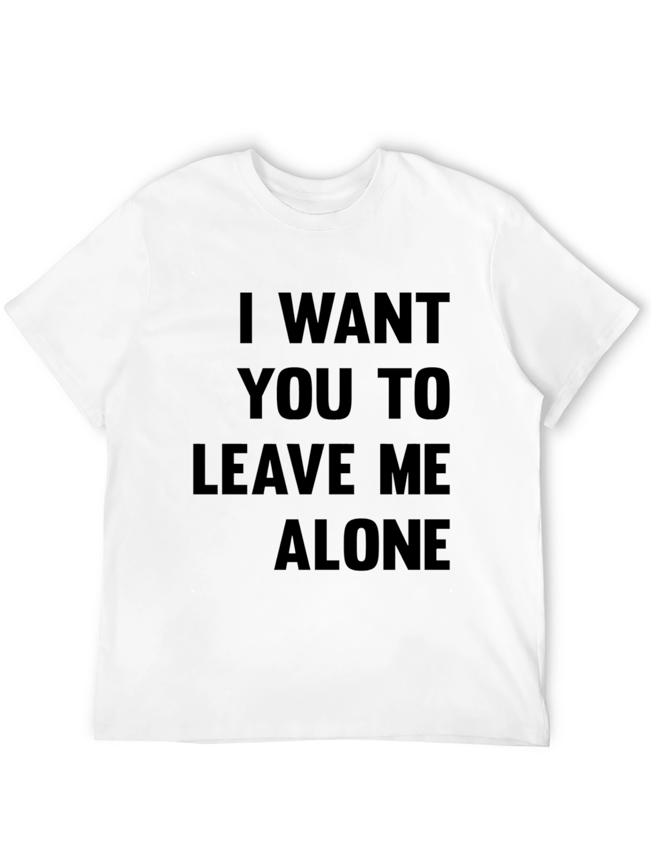 Black Leave Me Alone Slogan Tee - Black T-Shirt view 12