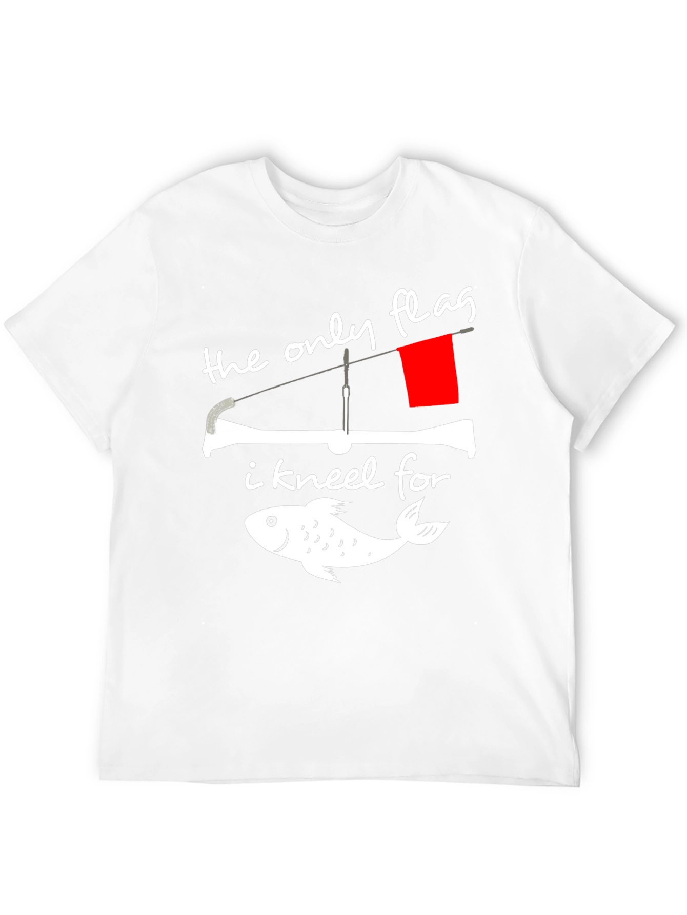 Black Fishing Flag Graphic Tee - The Only Flag I Kneel For view 12