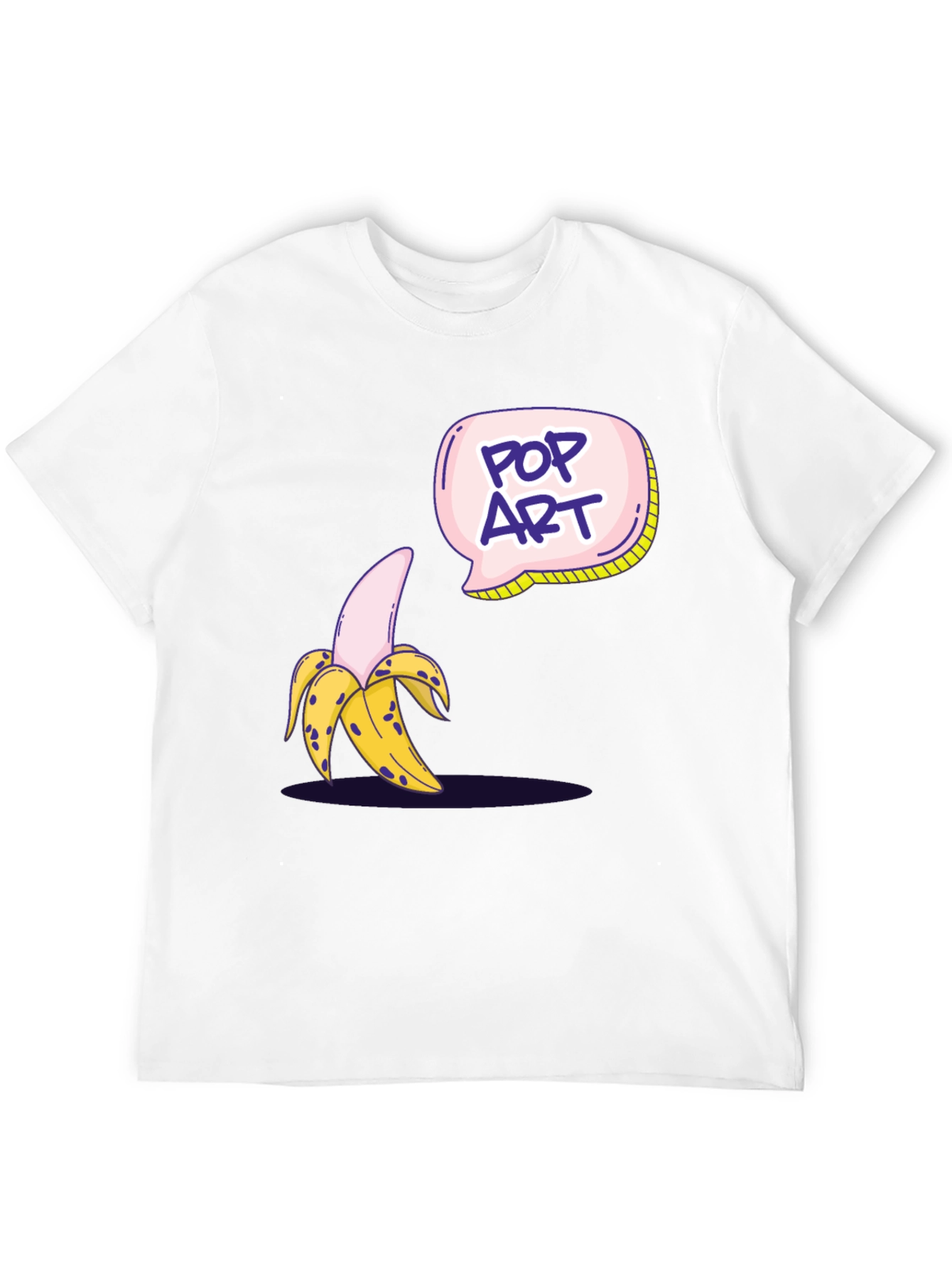 Black Pop Art Banana Graphic T-Shirt view 12